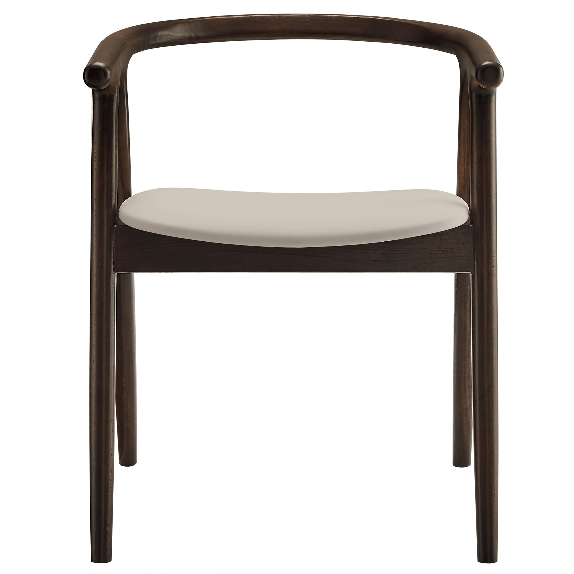Henry Vegan Leather and Wood Dining Chair, Stone
