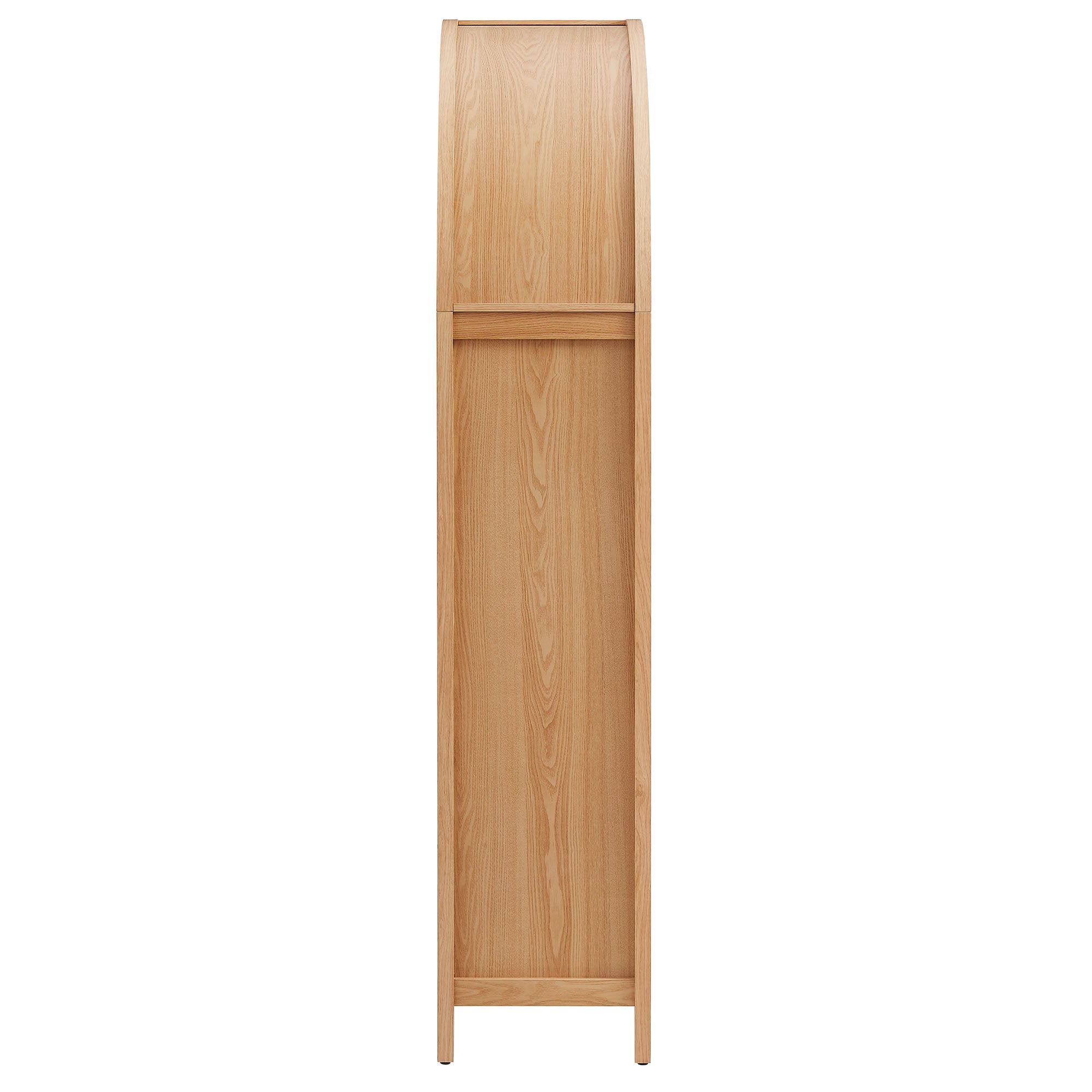 Calista 79" Tall Wide Rattan Arched Storage Cabinet, Natural