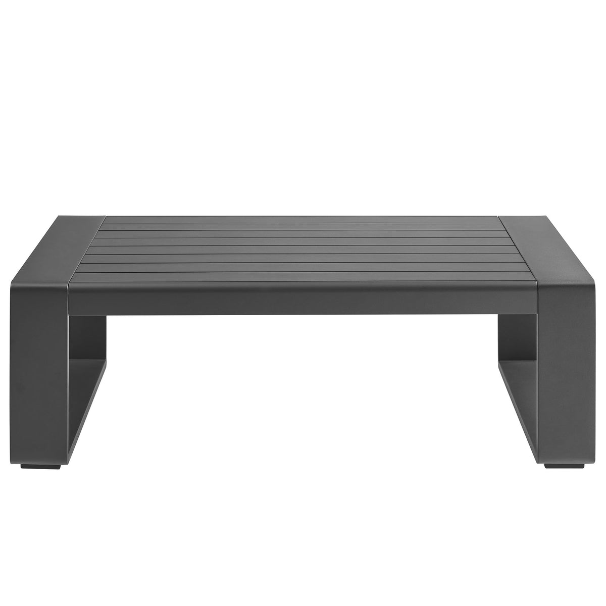Lirienne Outdoor Patio Aluminum Coffee Table, Gray