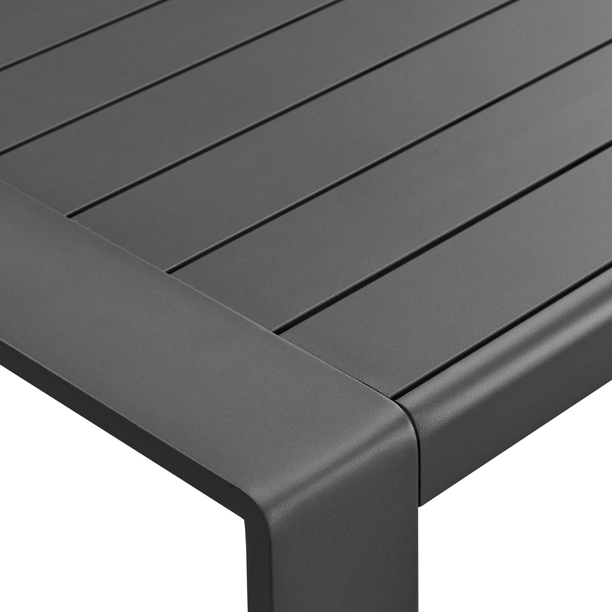 Lirienne Outdoor Patio Aluminum Coffee Table, Gray