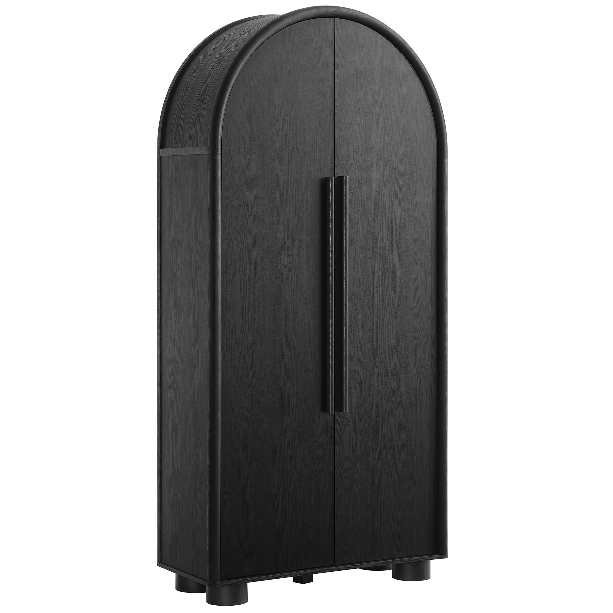 Bellamy Tall Arched Storage Cabinet, Black