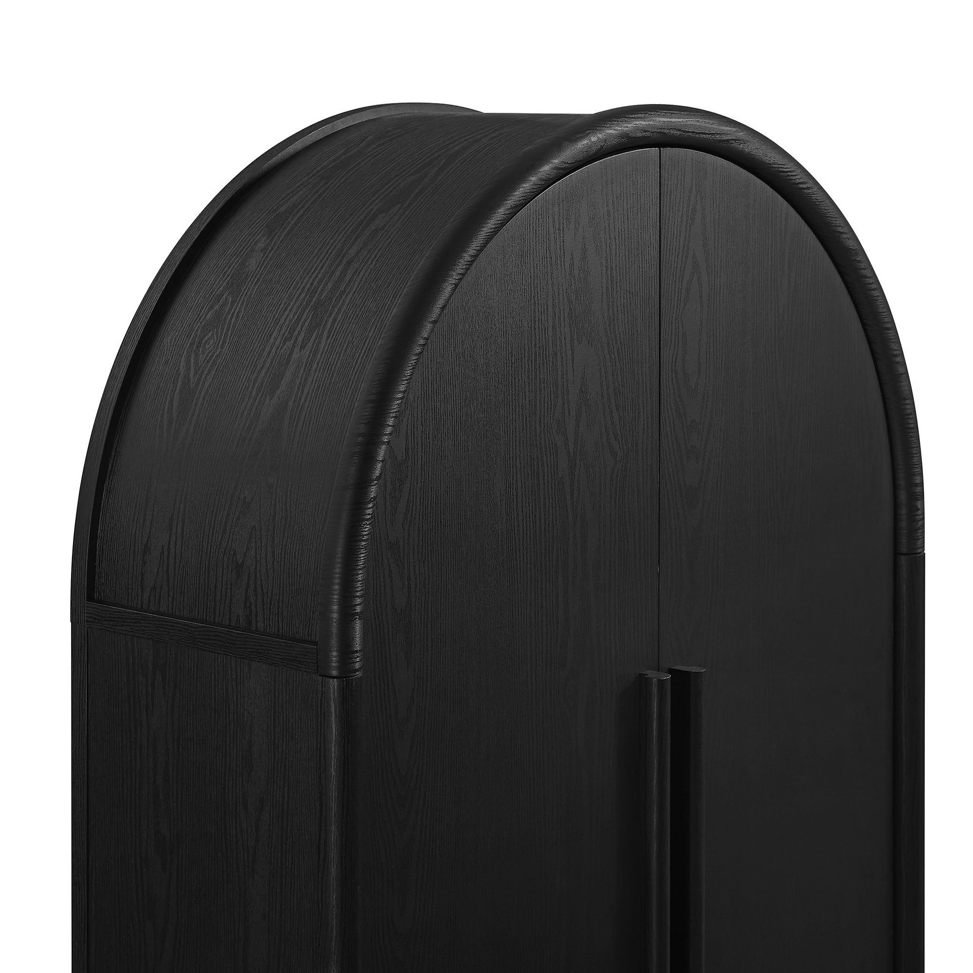 Bellamy Tall Arched Storage Cabinet, Black