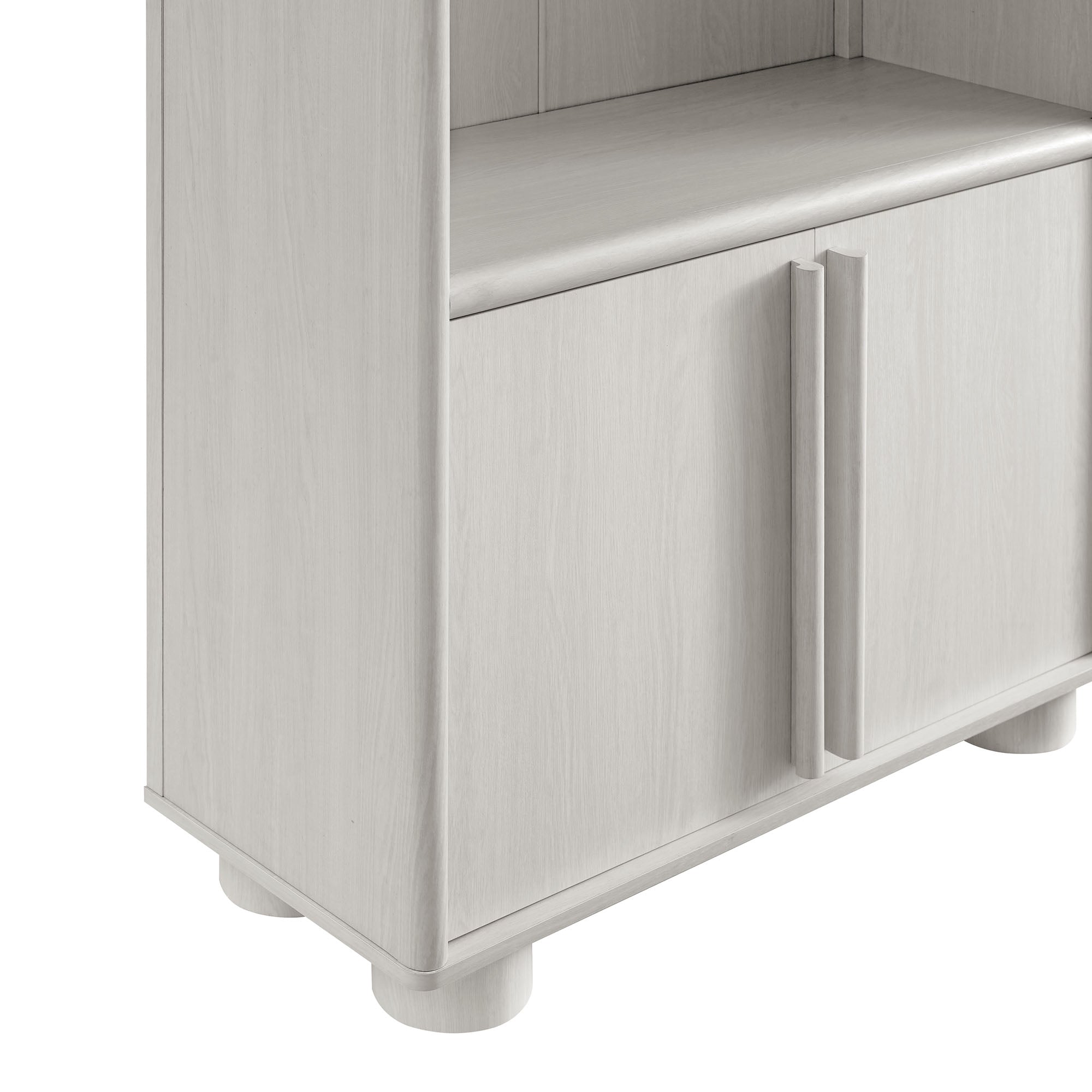 Bellamy Tall Arched Display Cabinet Bookcase, Ash