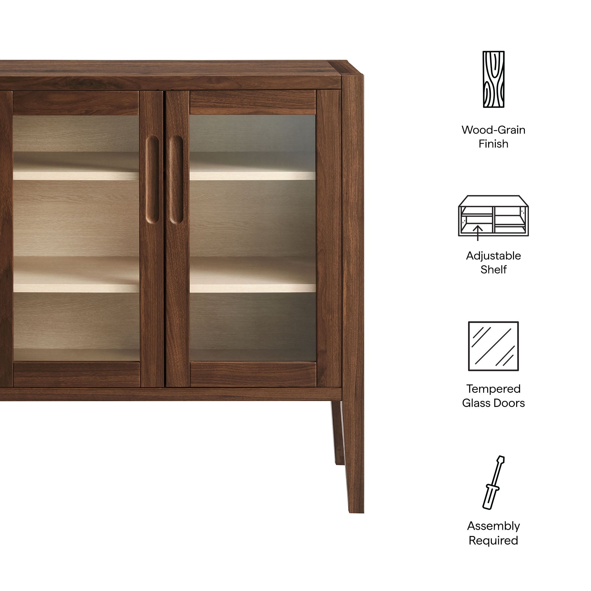 Nell 36" Accent Cabinet, Walnut