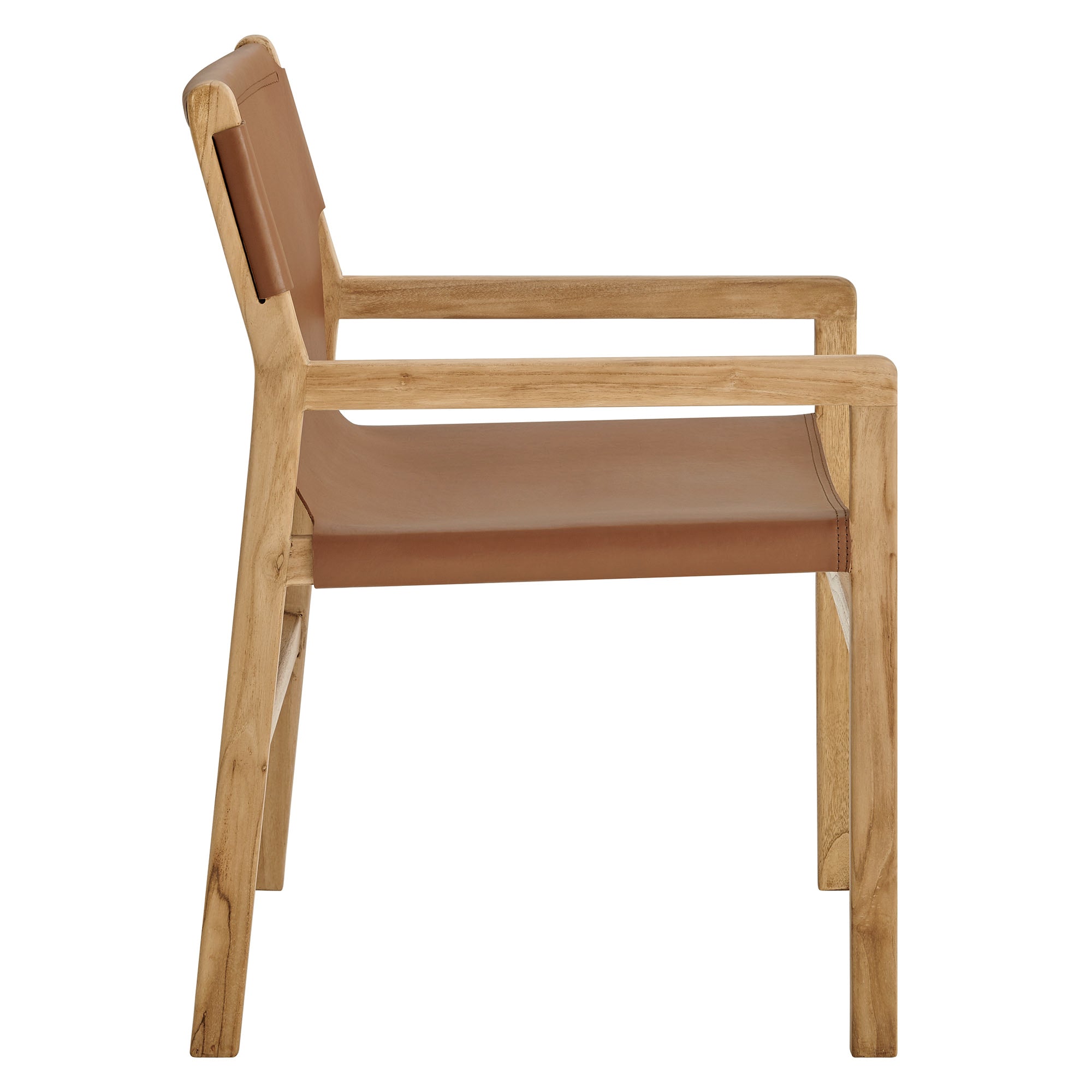 Sonora Leather Dining Chair, Chestnut Tan
