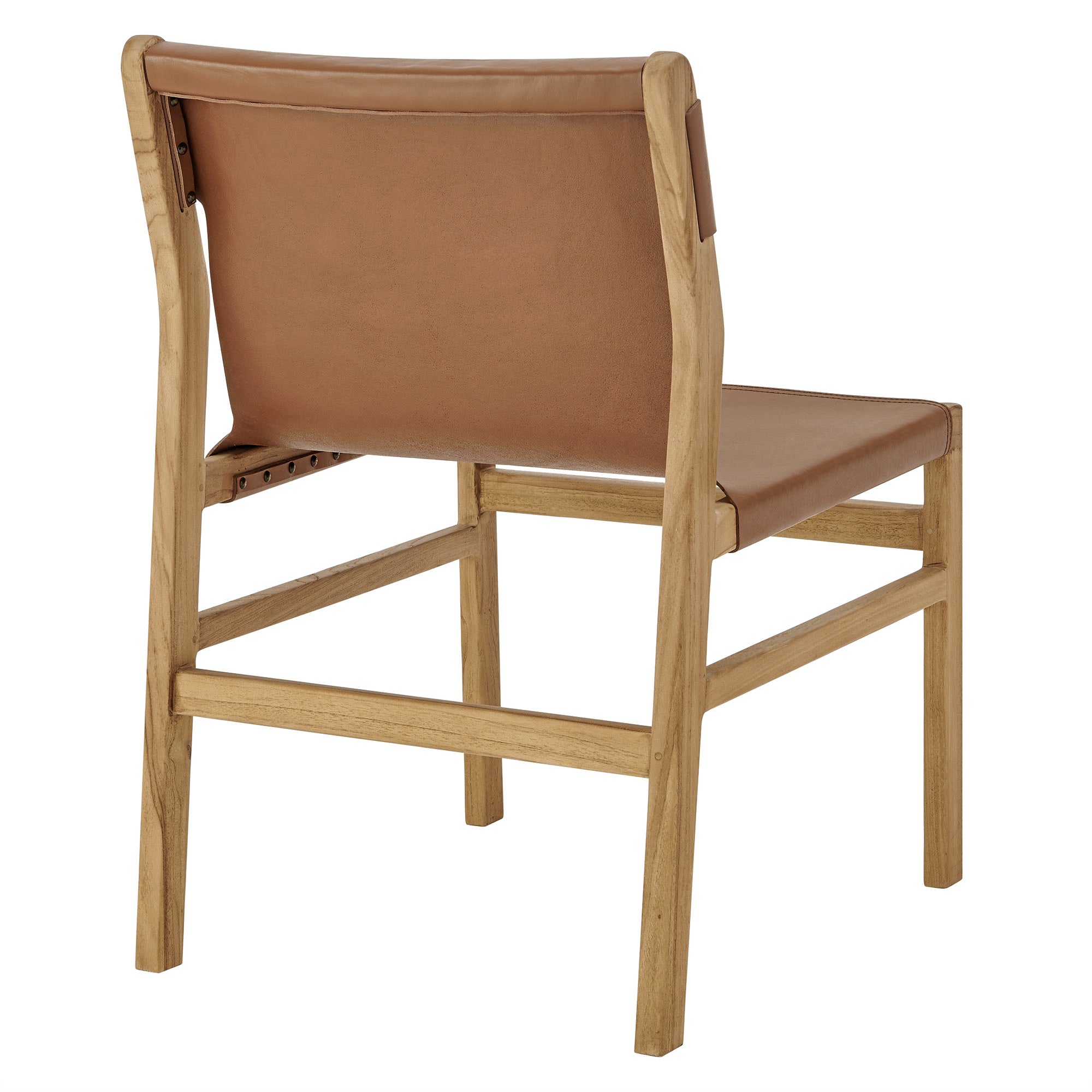 Sonora Leather Dining Side Chair, Chestnut Tan