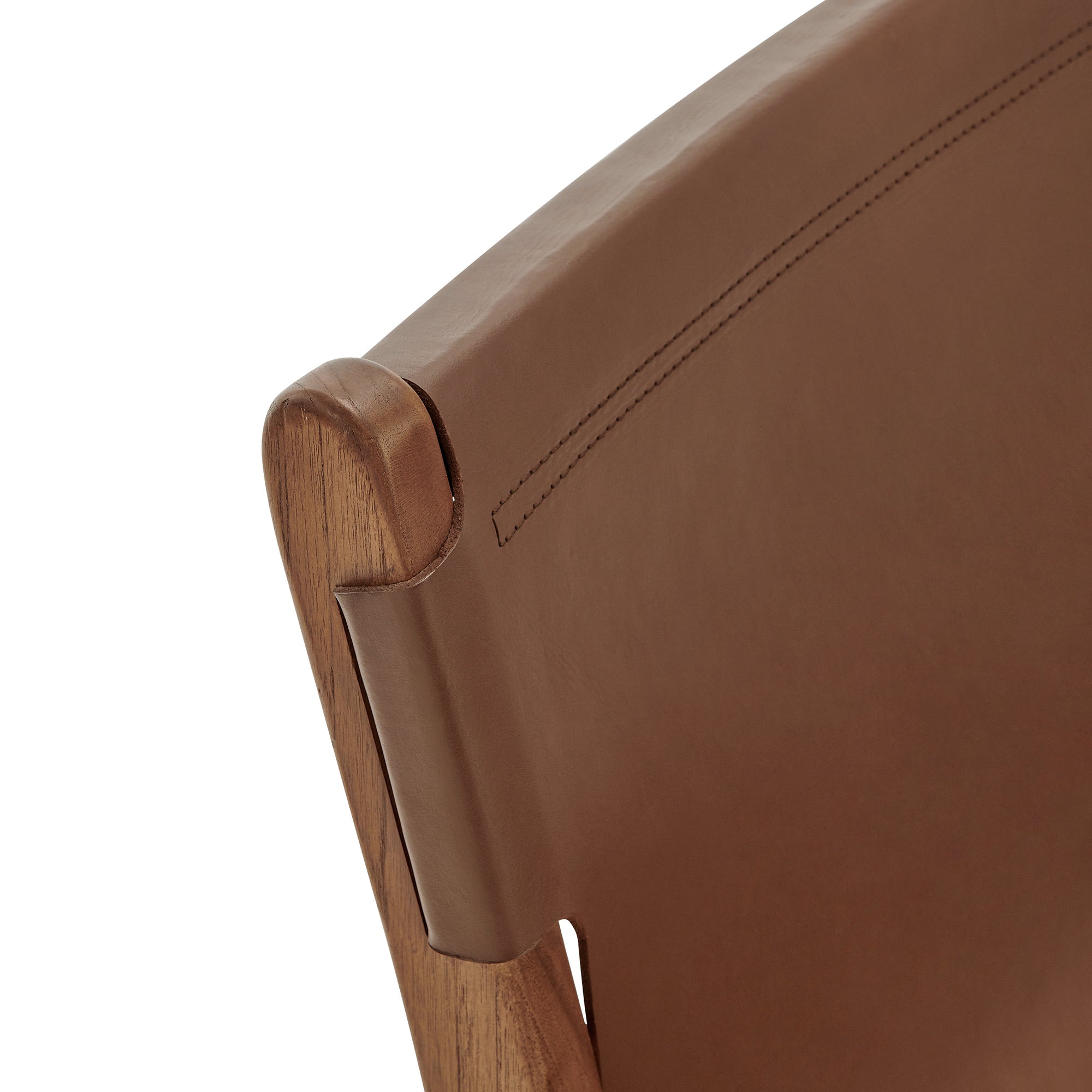 Sonora Leather Dining Side Chair, Nutmeg Brown