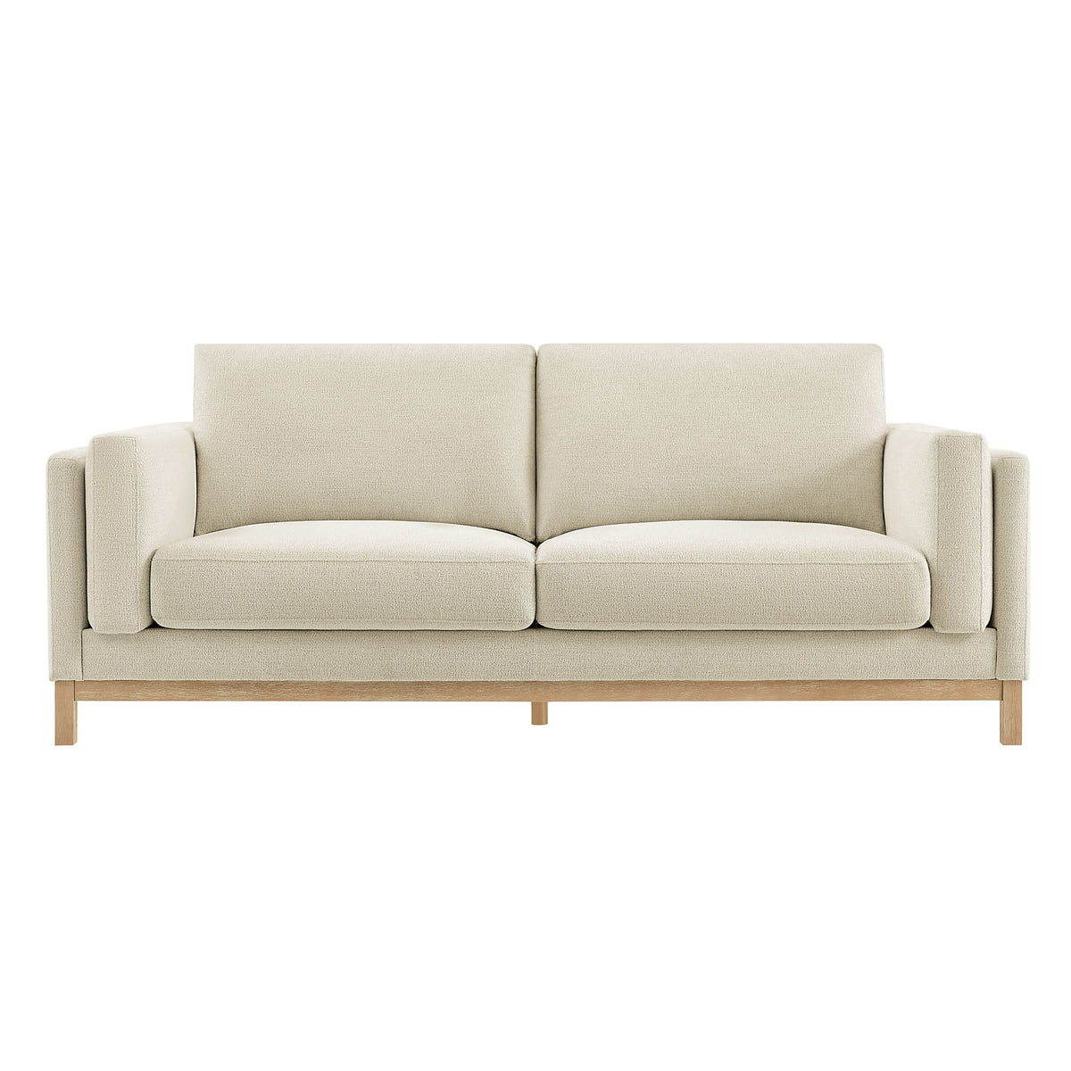 Roscoe 81 inch Fabric Sofa, Ivory