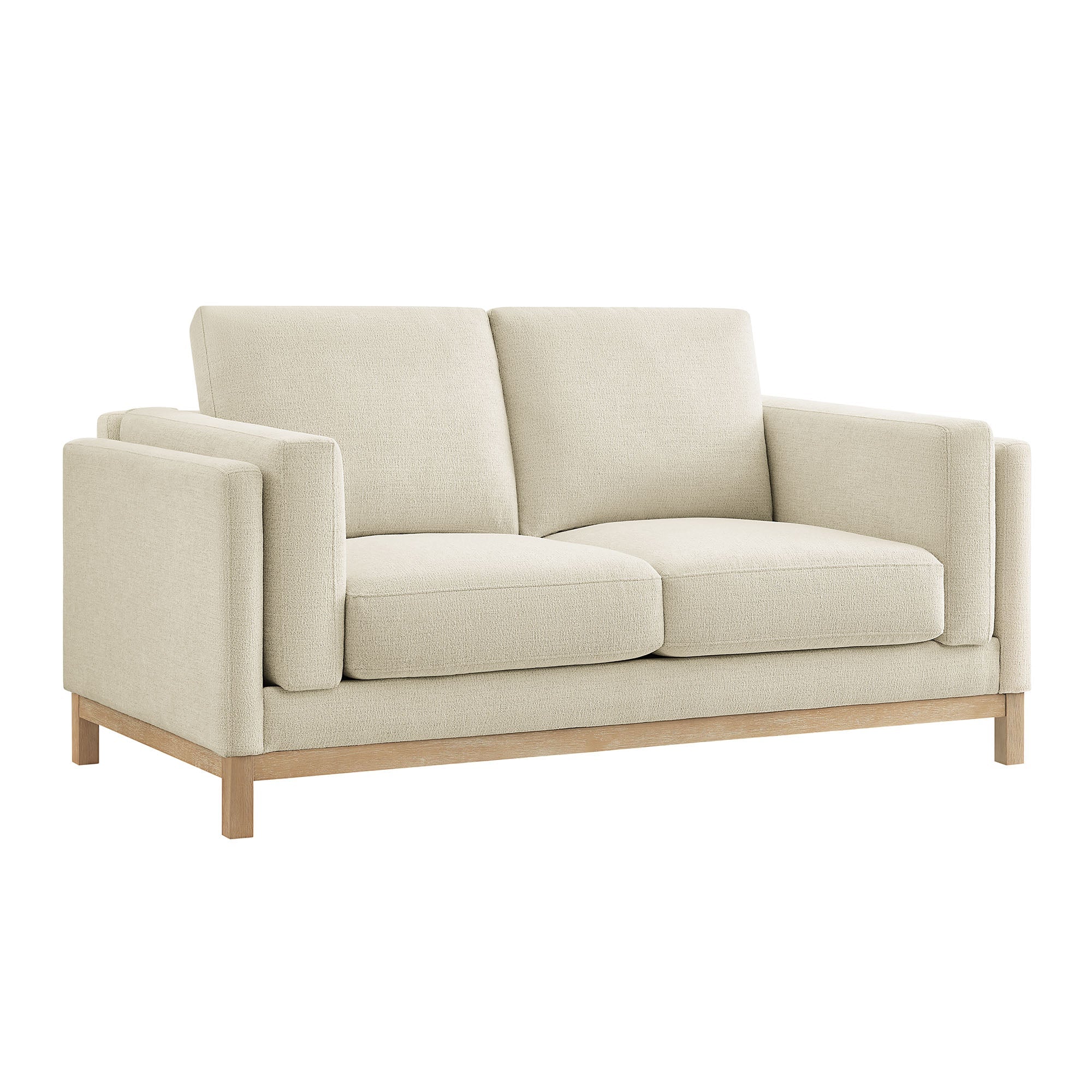Roscoe 63 inch Fabric Loveseat, Ivory