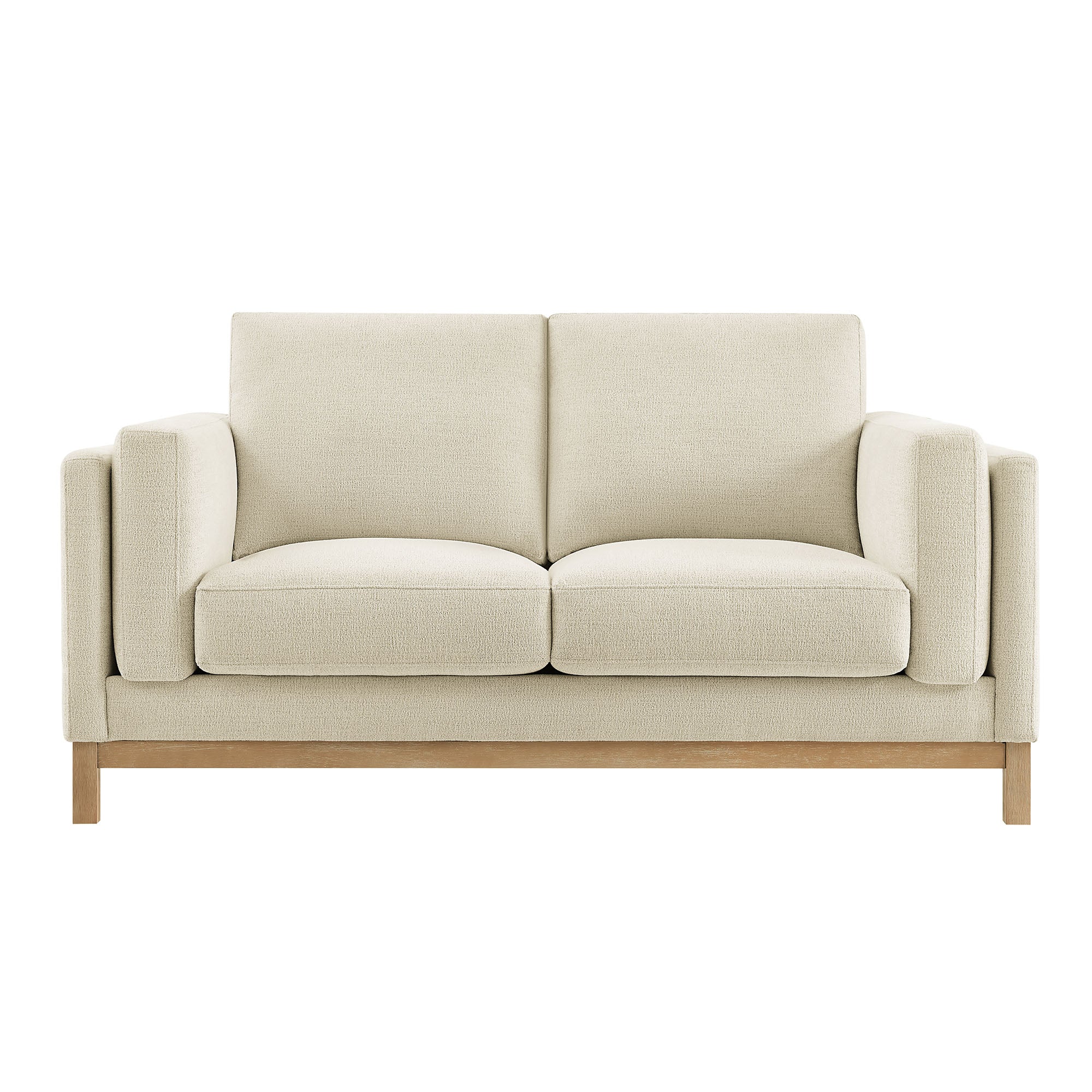 Roscoe 63 inch Fabric Loveseat, Ivory