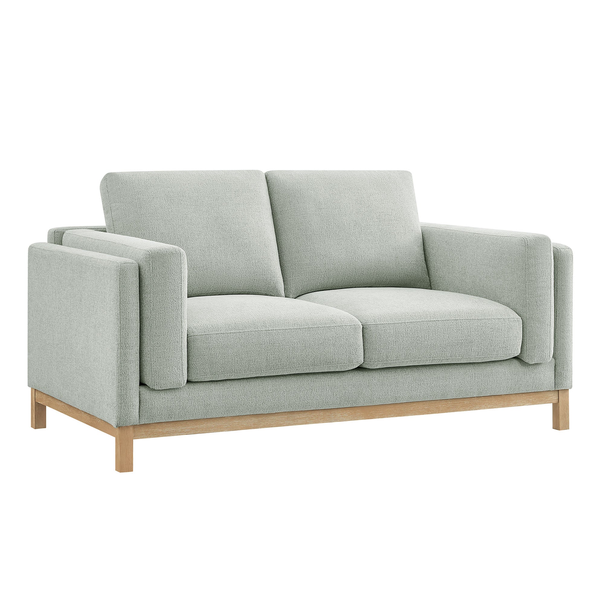 Roscoe 63 inch Fabric Loveseat, Mist