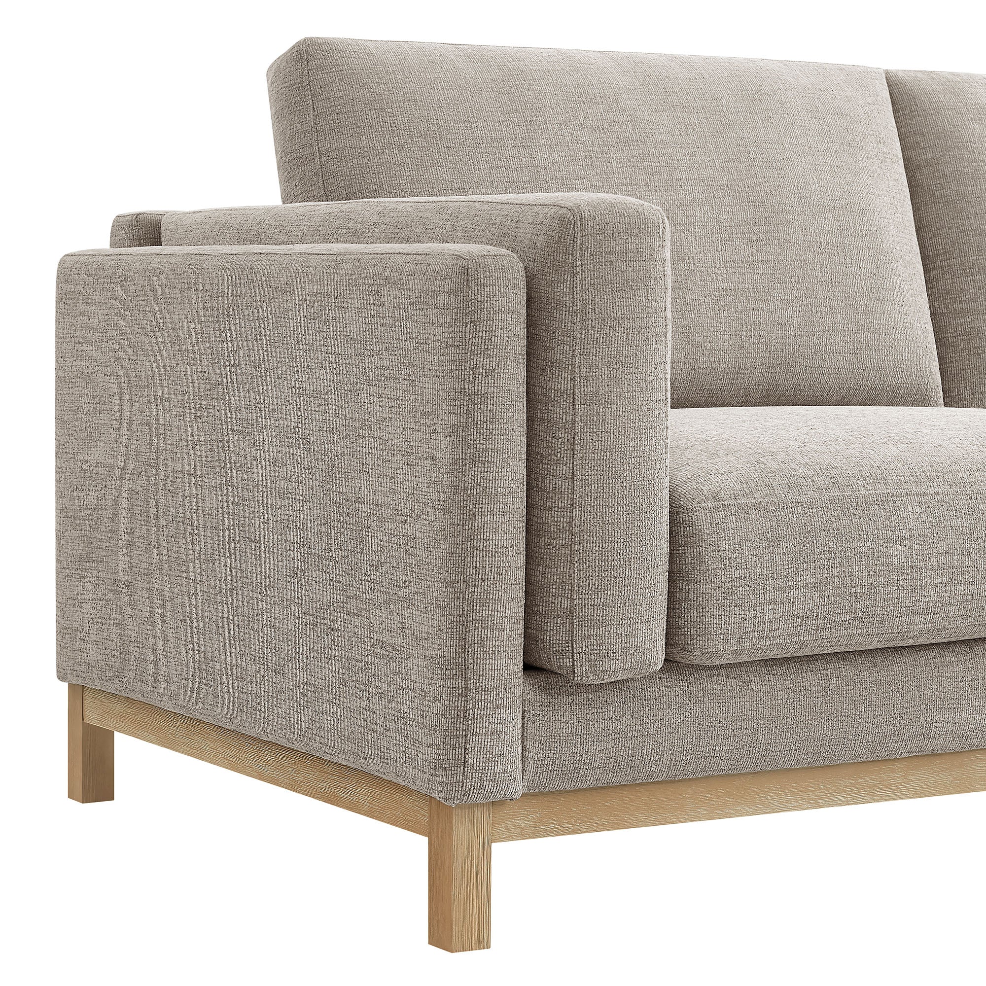Roscoe 63 inch Fabric Loveseat, Pewter