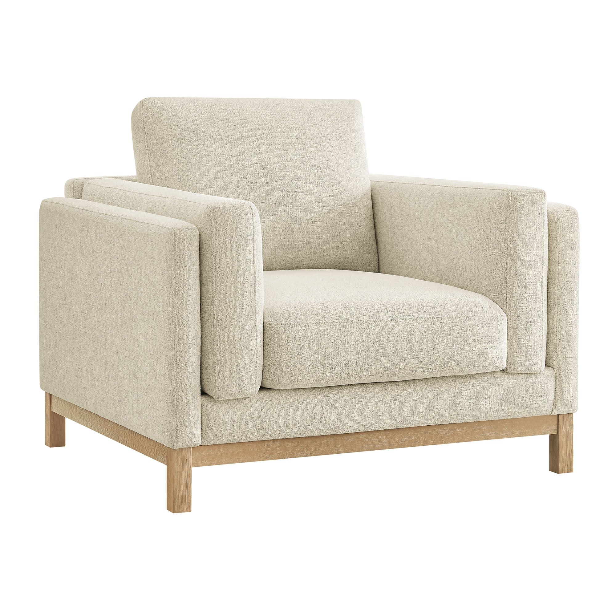 Roscoe Fabric Armchair, Ivory