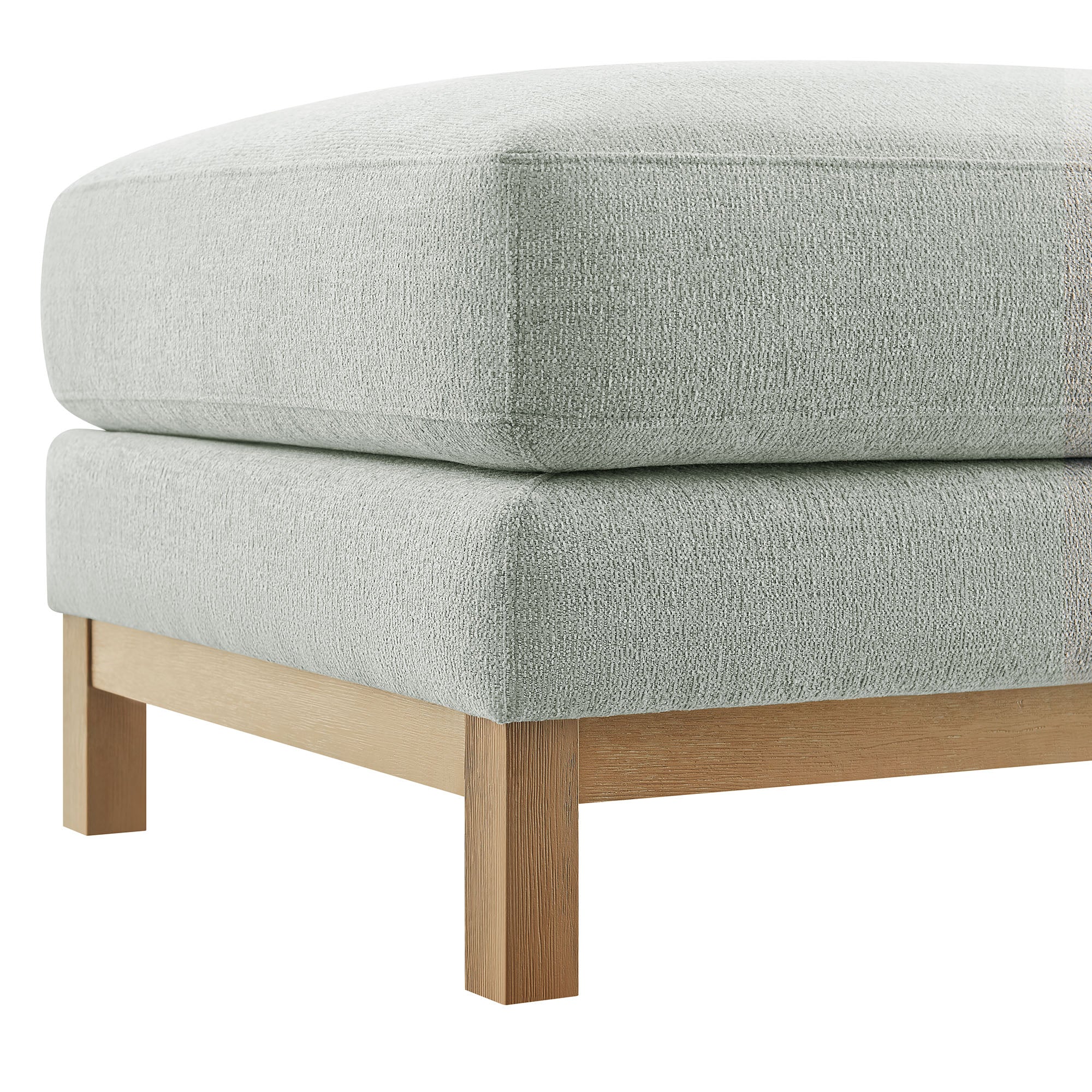 Roscoe Fabric Ottoman, Mist