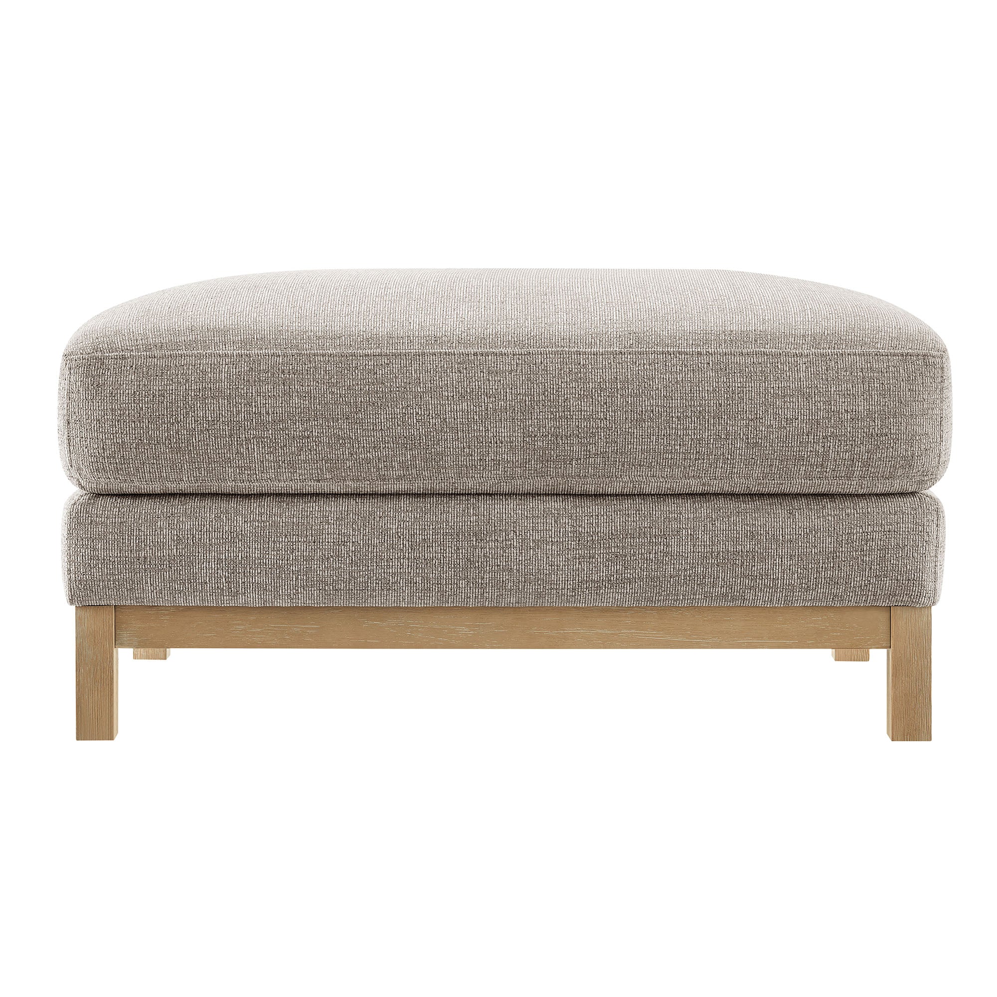 Roscoe Fabric Ottoman, Pewter
