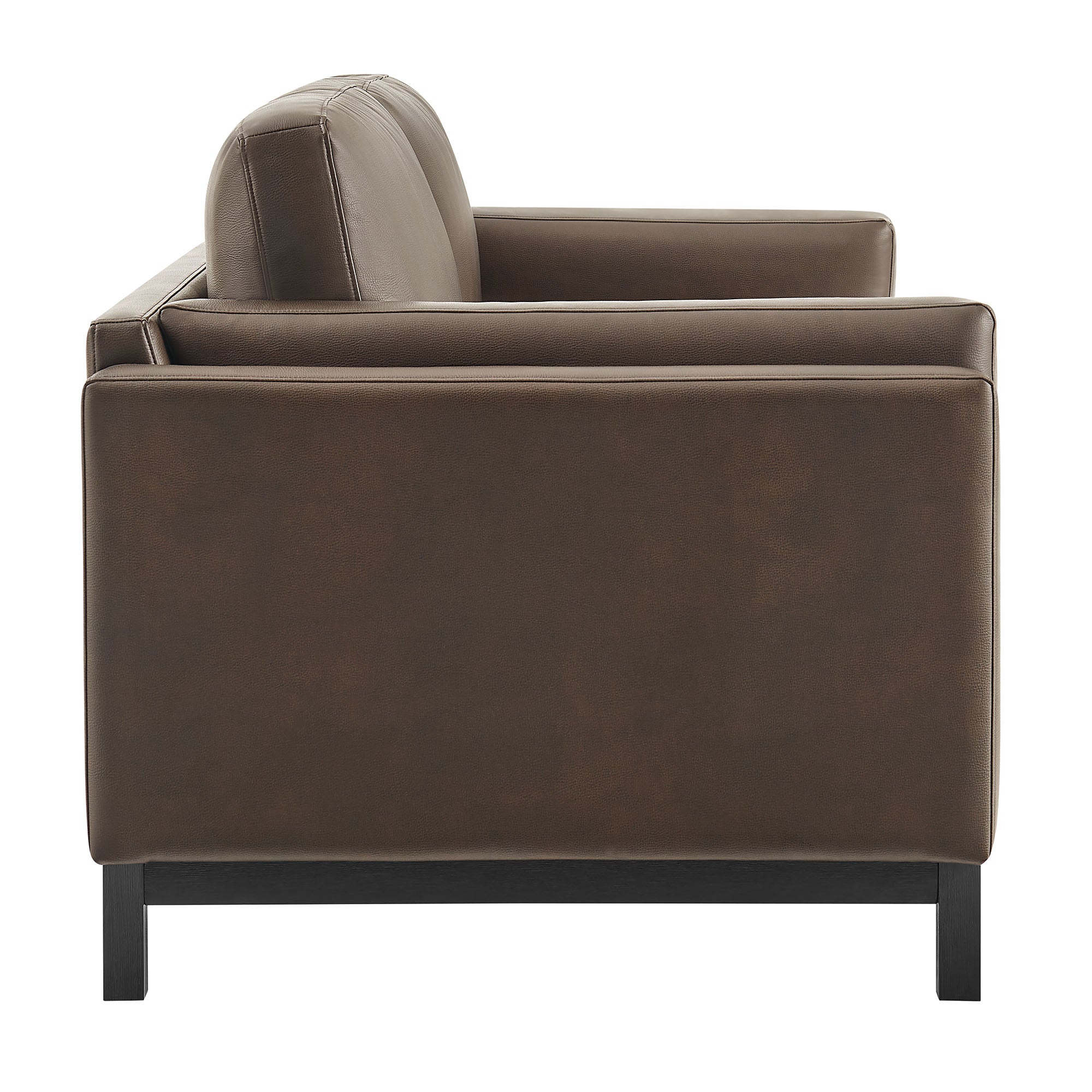 Roscoe 81 inch Vegan Leather Sofa, Espresso