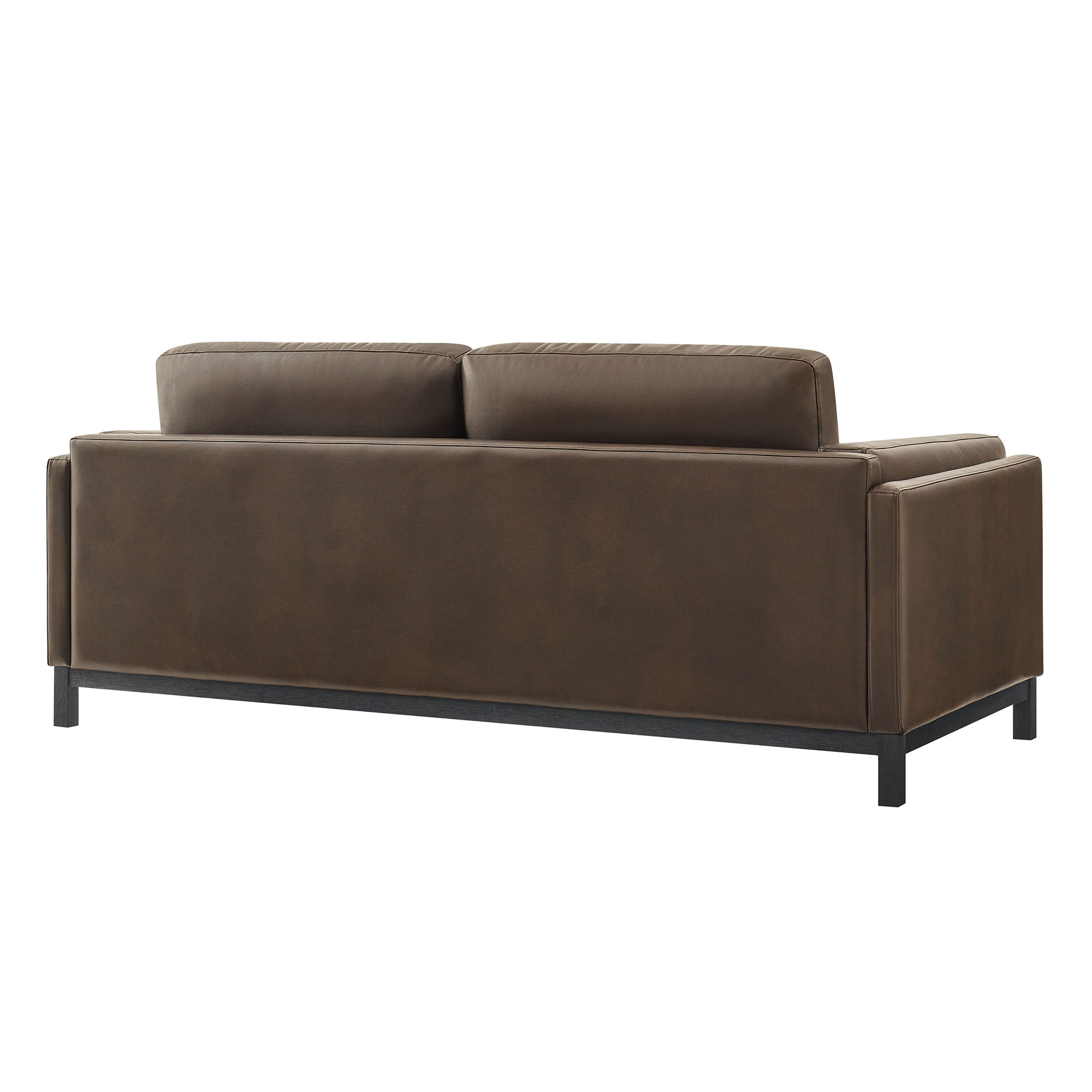 Roscoe 81 inch Vegan Leather Sofa, Espresso