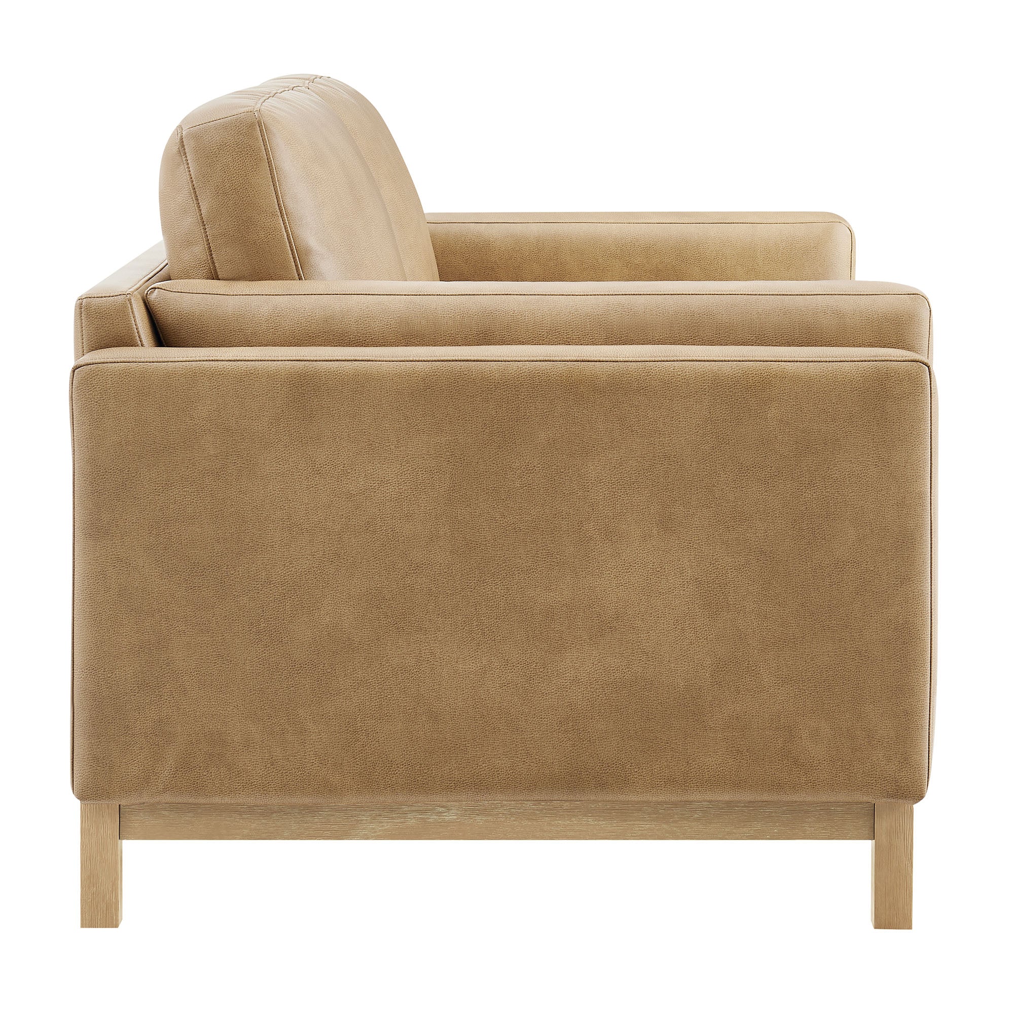 Roscoe 63 inch Vegan Leather Loveseat, Toast