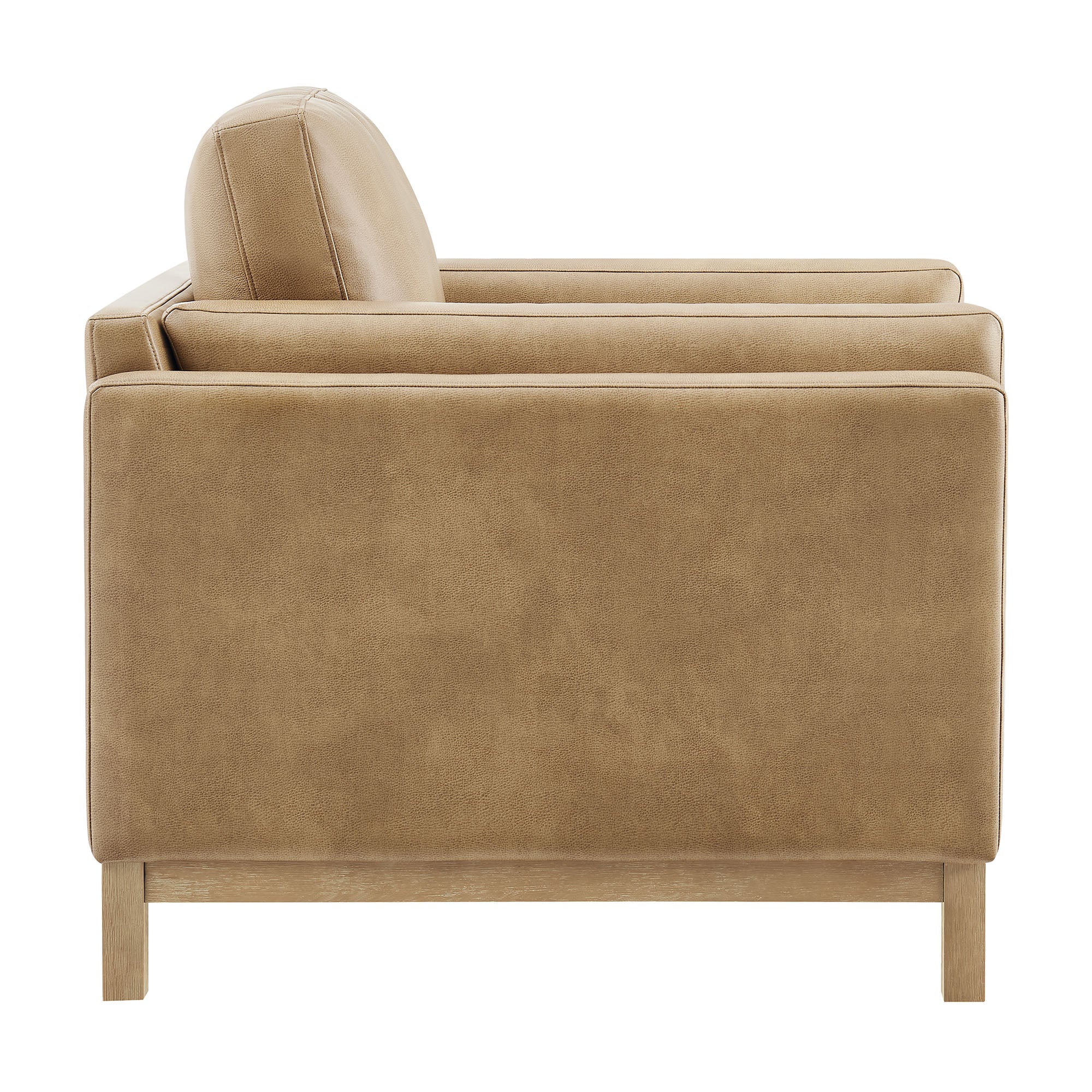 Roscoe Vegan Leather Armchair, Toast