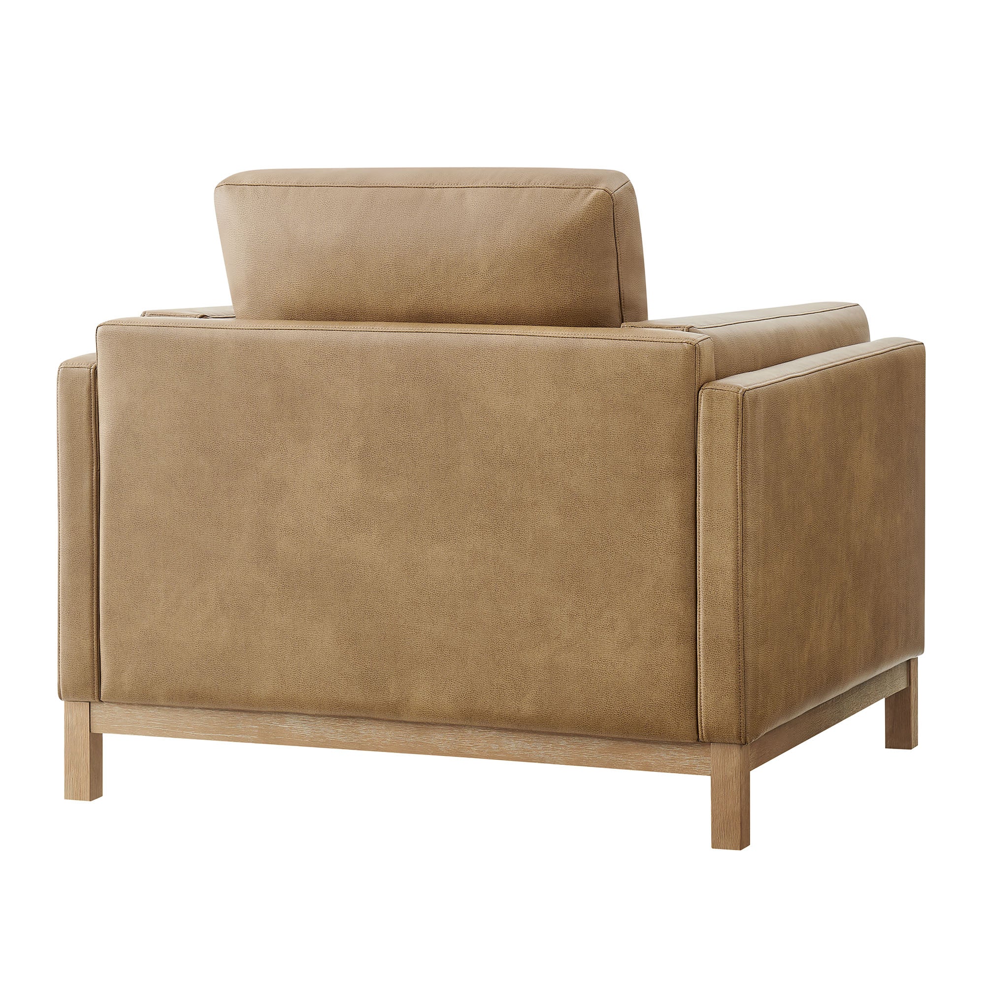 Roscoe Vegan Leather Armchair, Toast