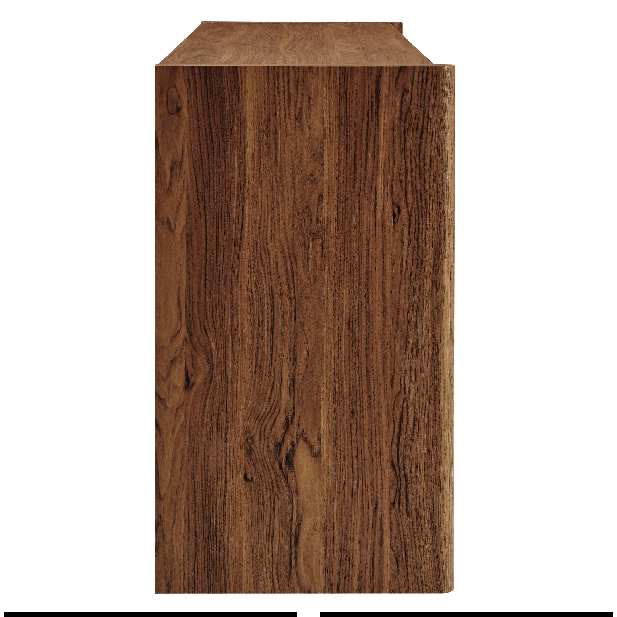 Emric Wave 66" 4-Door Sideboard, Walnut