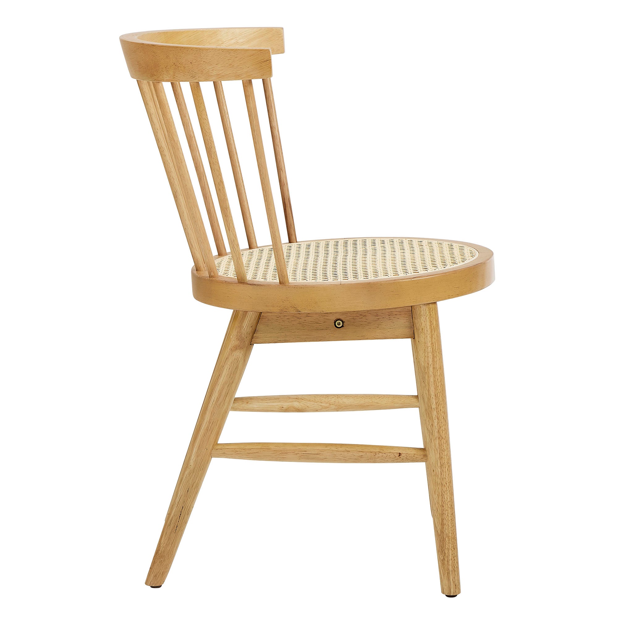 Lykke Curved Spindle Back Dining Chairs Set of 2, Natural