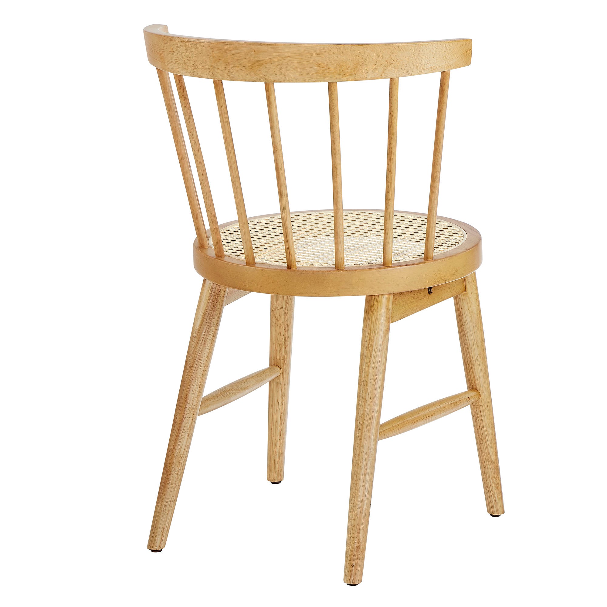 Lykke Curved Spindle Back Dining Chairs Set of 2, Natural