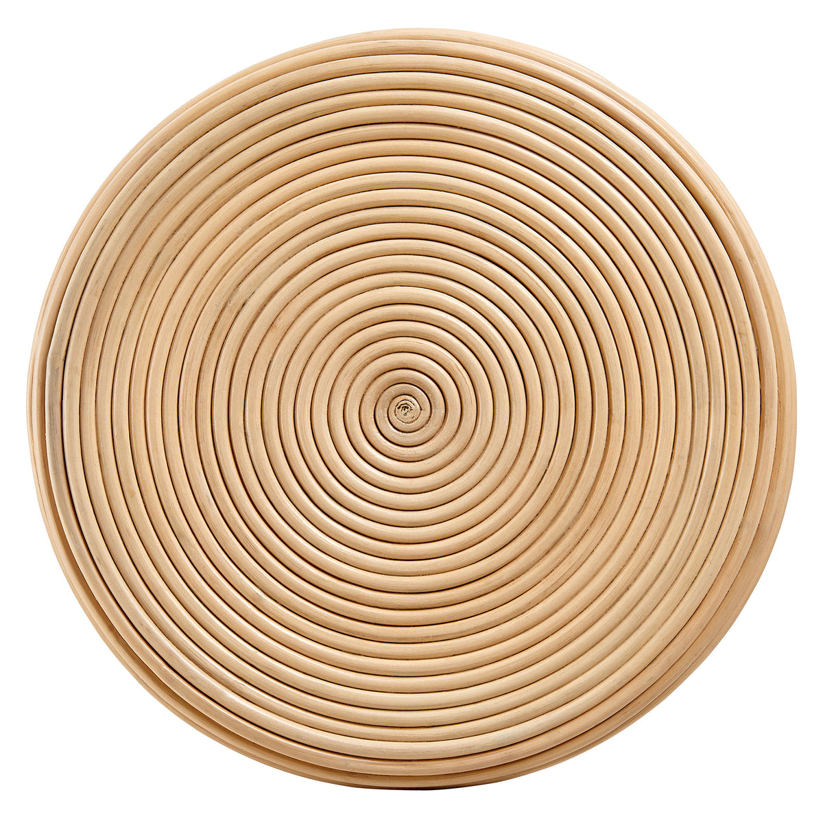 Tavi Hourglass Natural Rattan Round Side Table, Natural