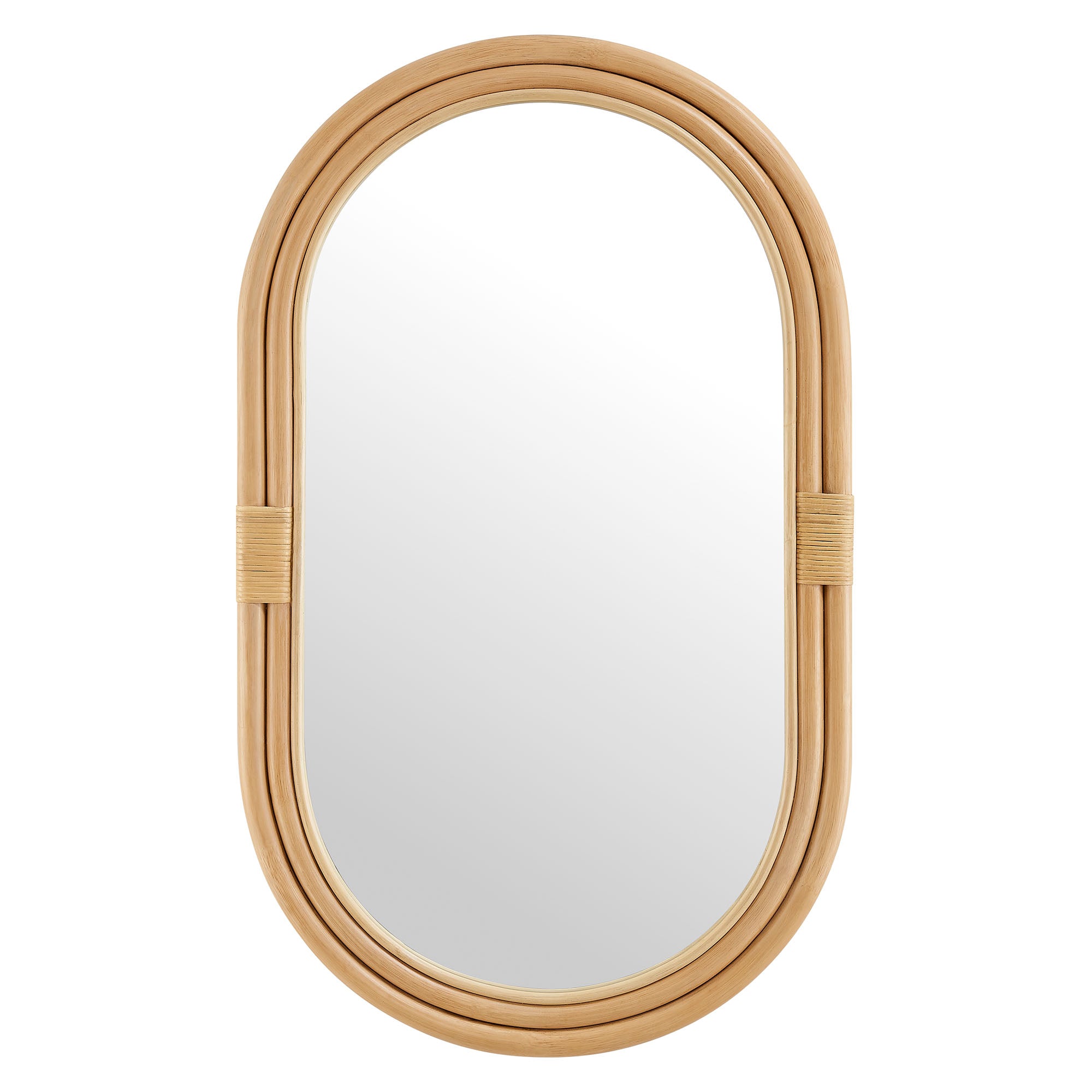 Corsica Oval Rattan Wall Mirror, Natural