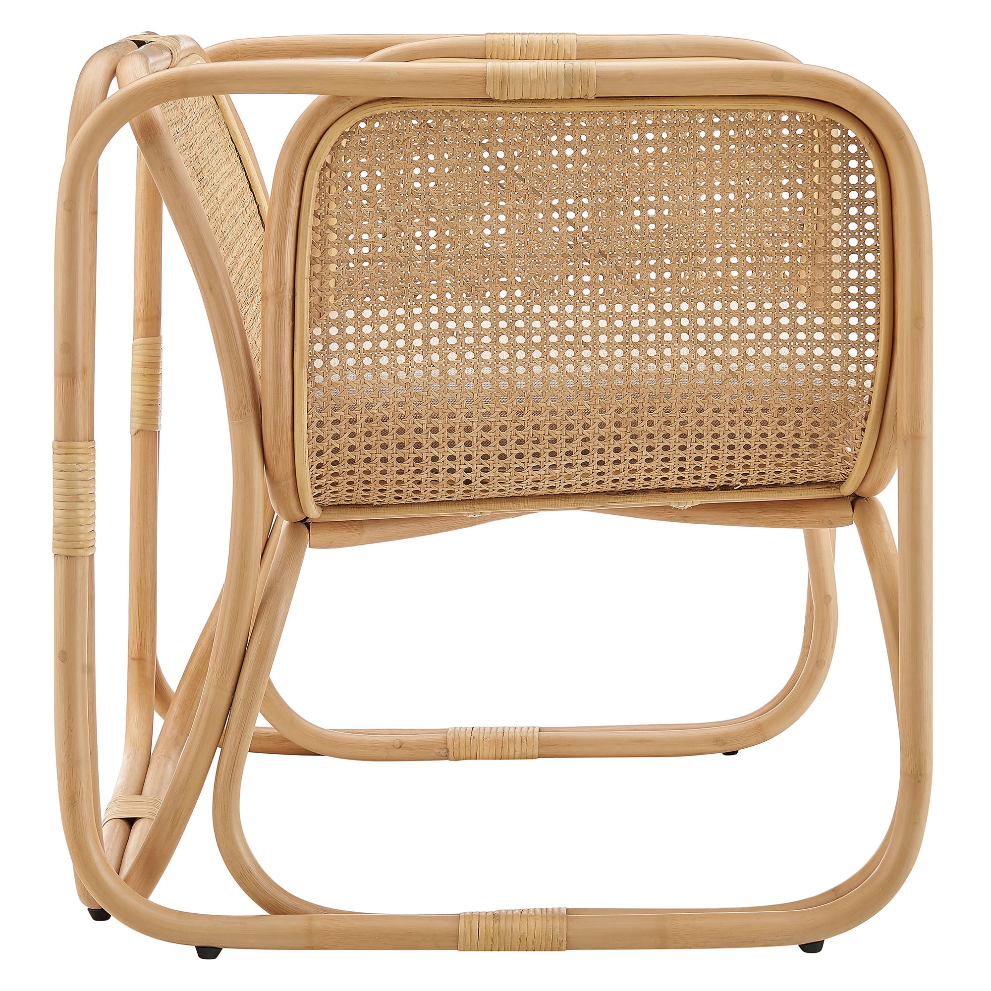 Ellis Natural Rattan Accent Armchair, Natural