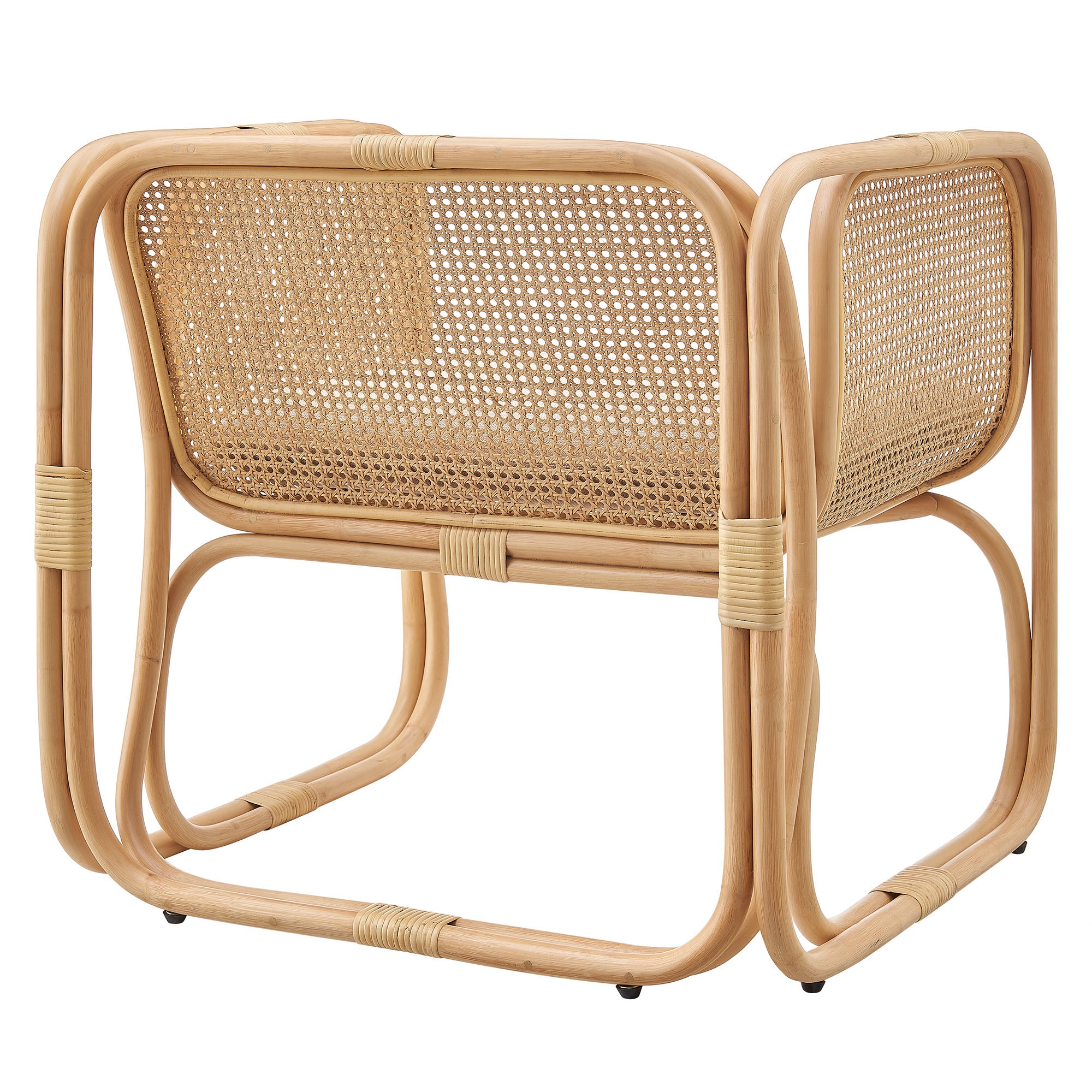 Ellis Natural Rattan Accent Armchair, Natural