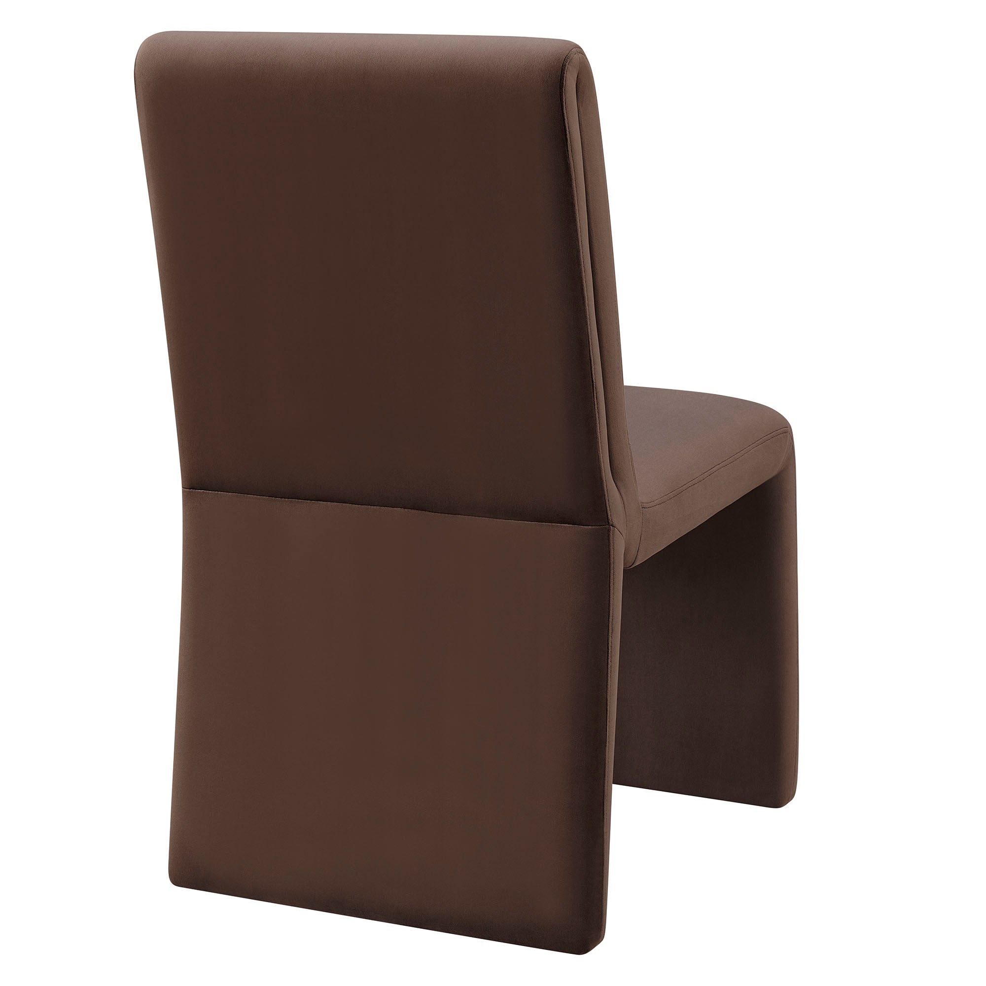 Emory Upholstered Performance Velvet Dining Side Chair, Chocolate