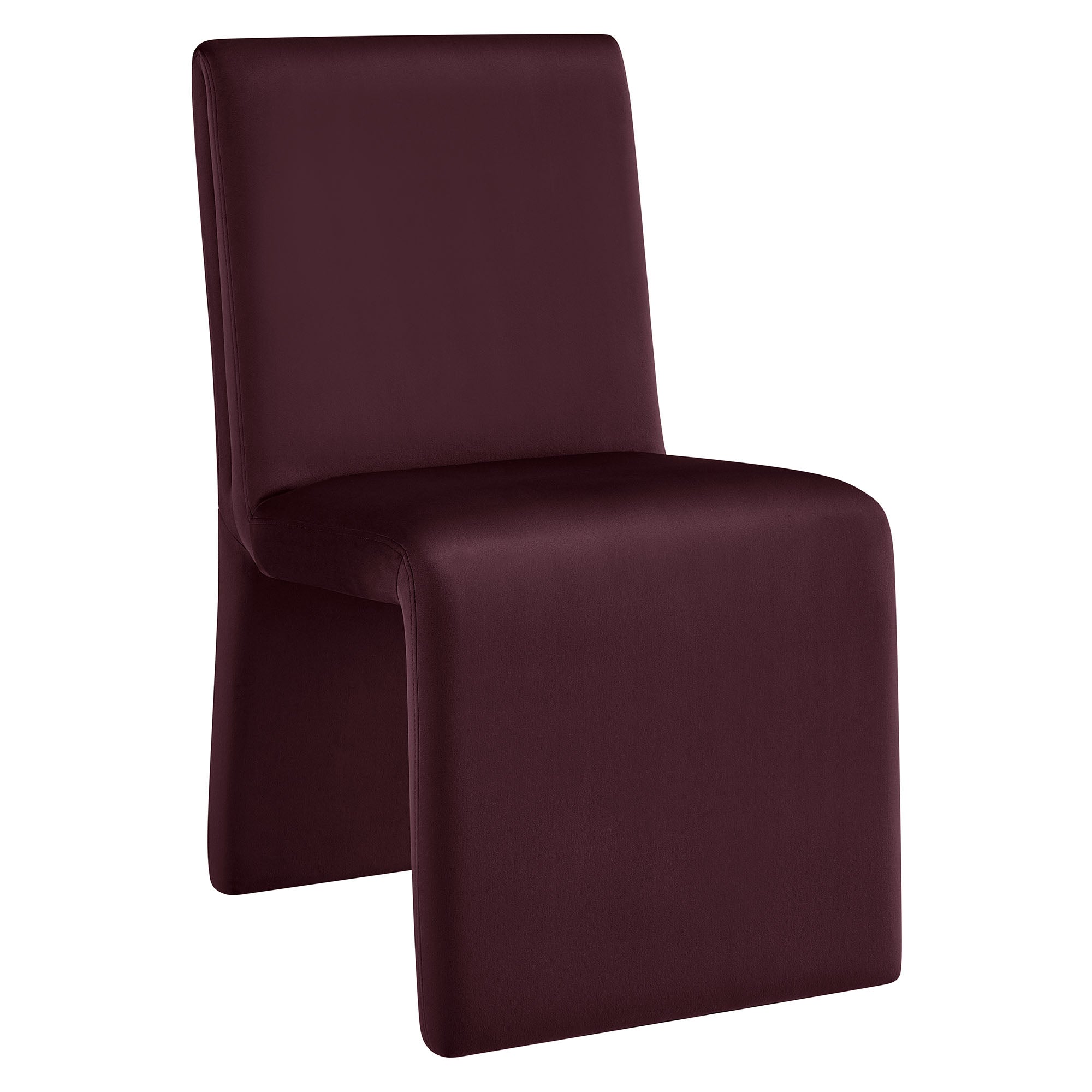 Emory Upholstered Performance Velvet Dining Side Chair, Mulberry