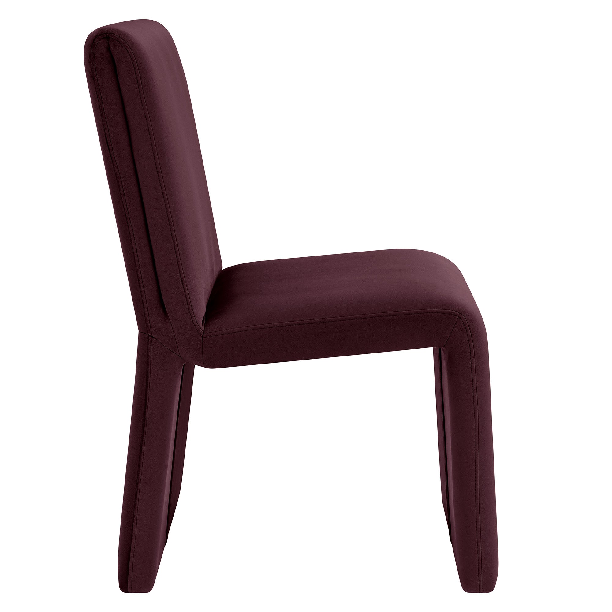 Emory Upholstered Performance Velvet Dining Side Chair, Mulberry