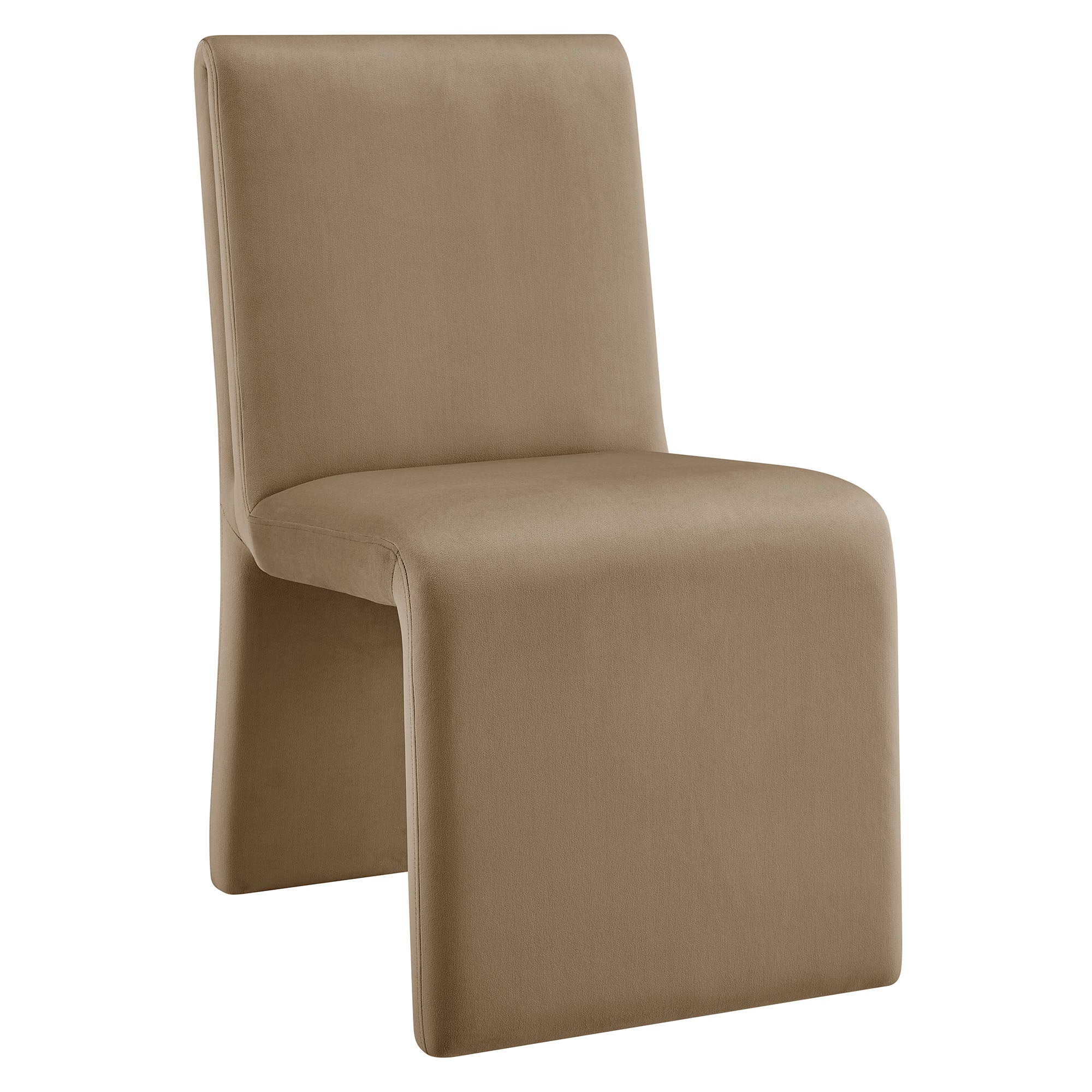 Emory Upholstered Performance Velvet Dining Side Chair, Taupe