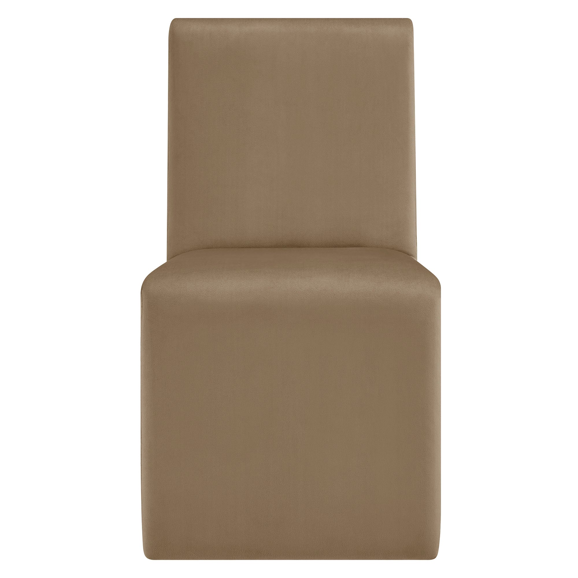 Emory Upholstered Performance Velvet Dining Side Chair, Taupe