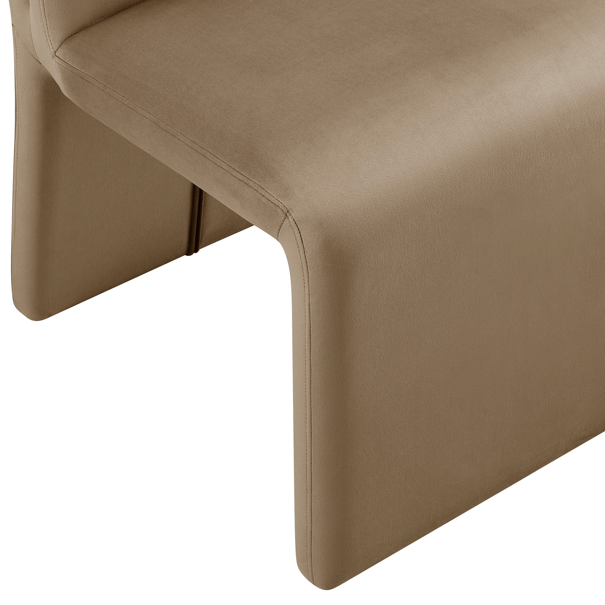Emory Upholstered Performance Velvet Dining Side Chair, Taupe