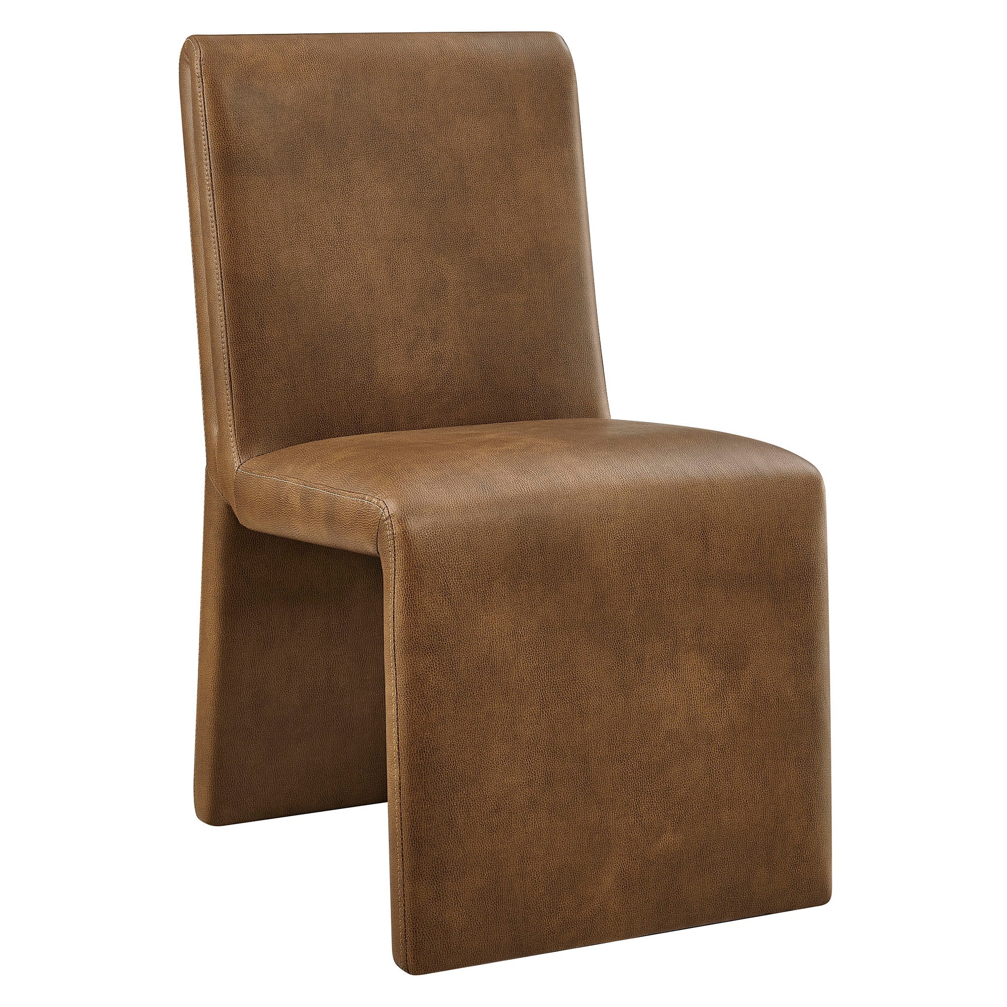 Emory Vegan Leather Dining Side Chair, Canyon