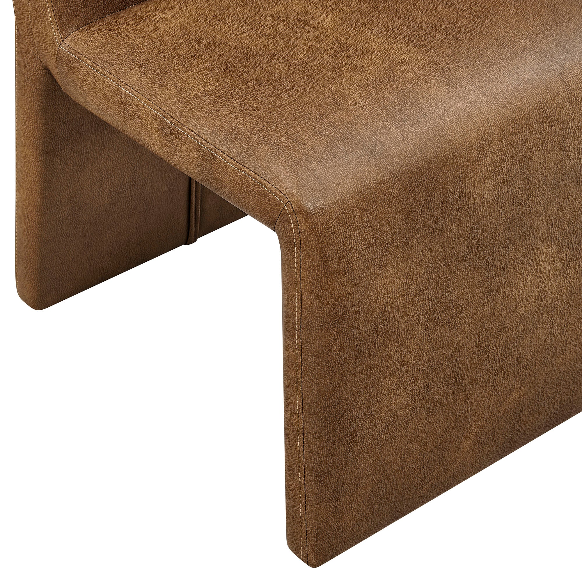 Emory Vegan Leather Dining Side Chair, Canyon
