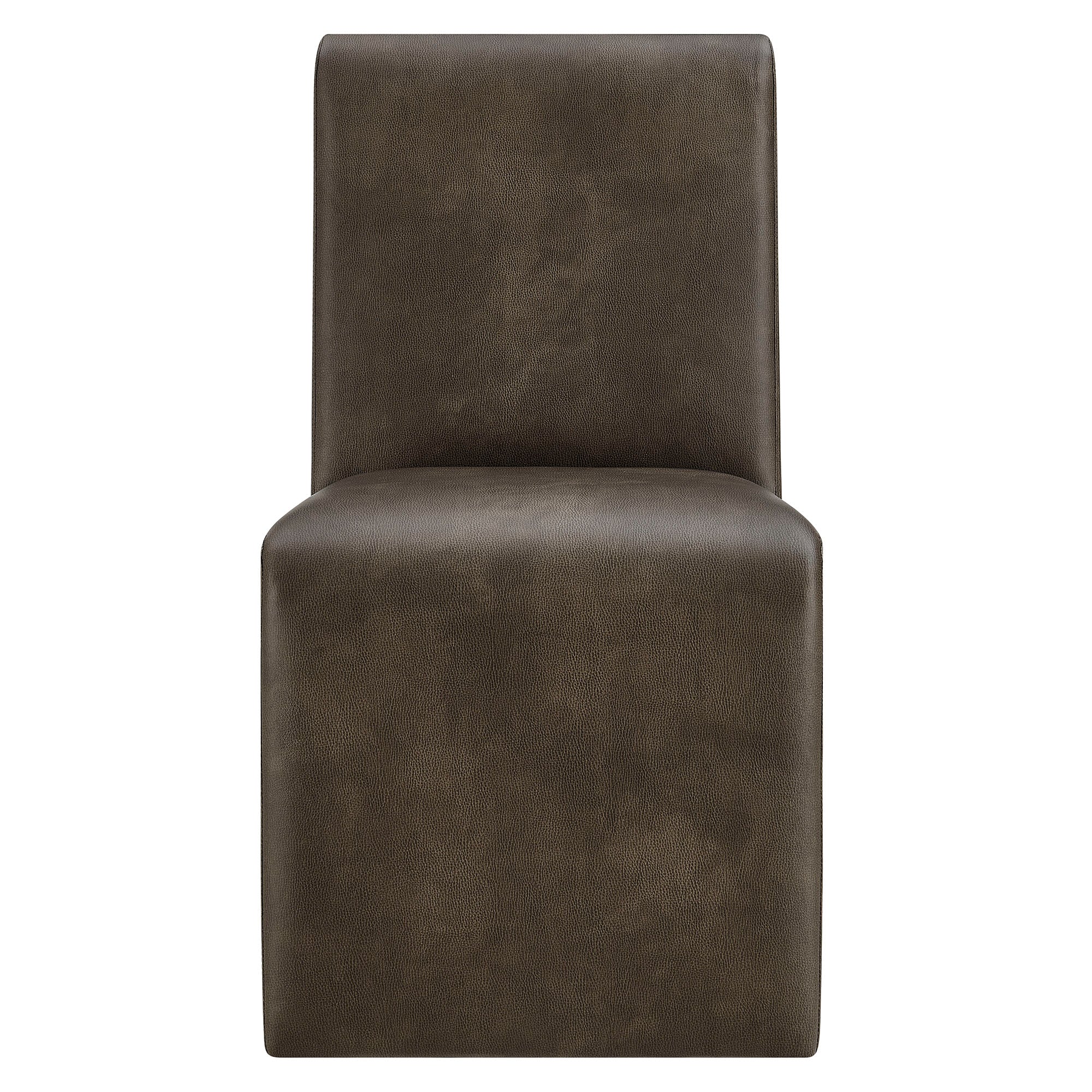 Emory Vegan Leather Dining Side Chair, Mushroom
