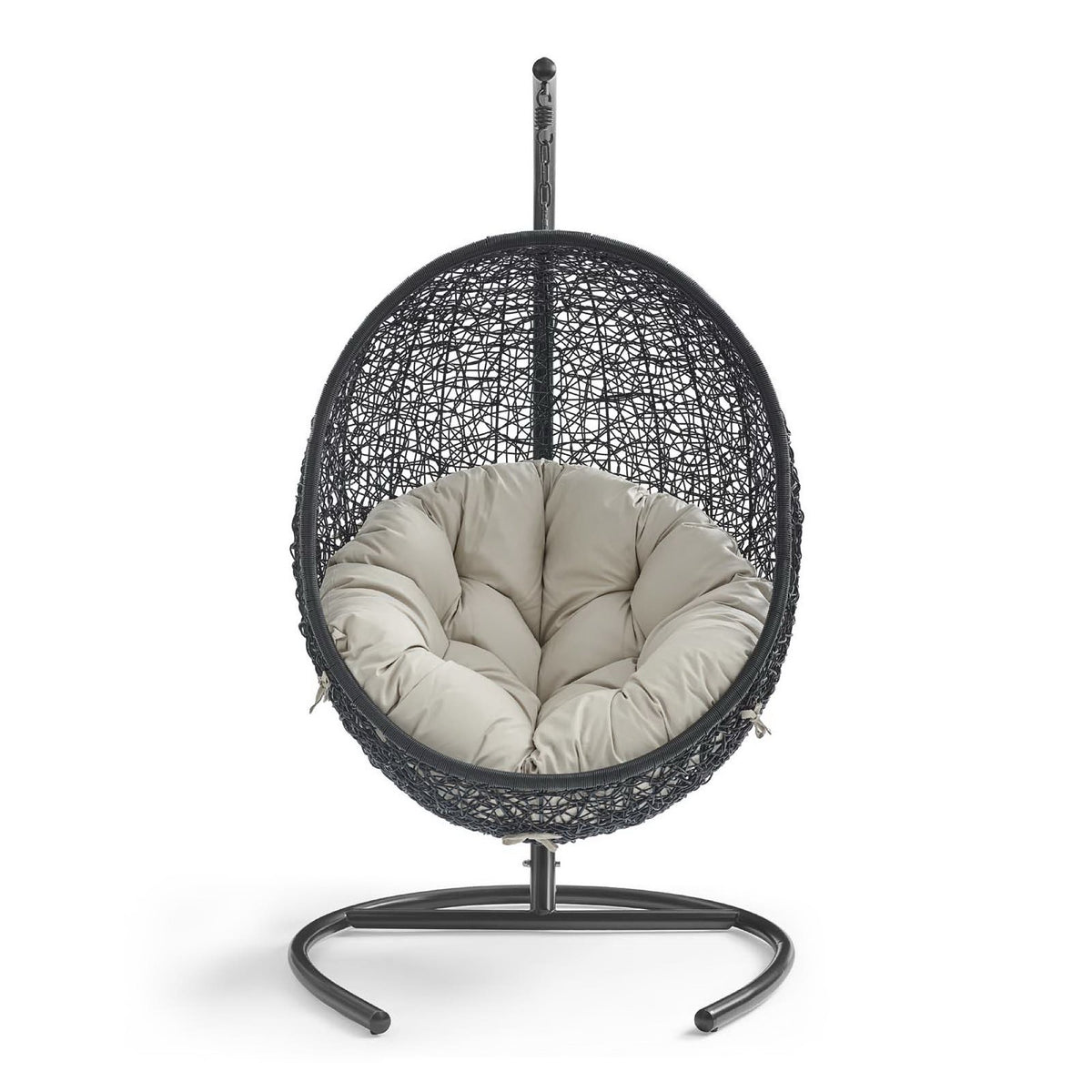 Encase Swing Outdoor Patio Lounge Chair, Beige
