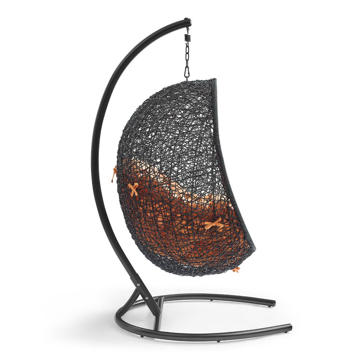 Encase Swing Outdoor Patio Lounge Chair, Orange