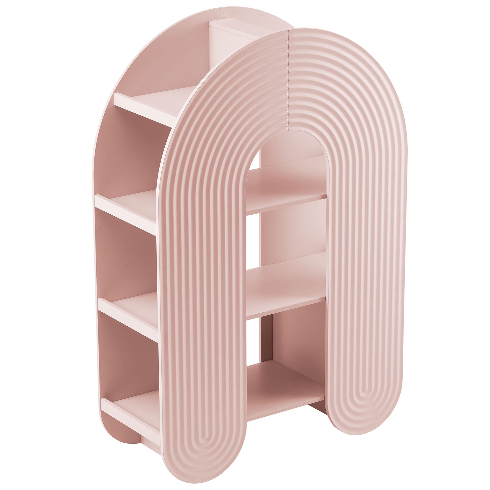 Daydream 58" Arched Bookshelf, Soft Pink