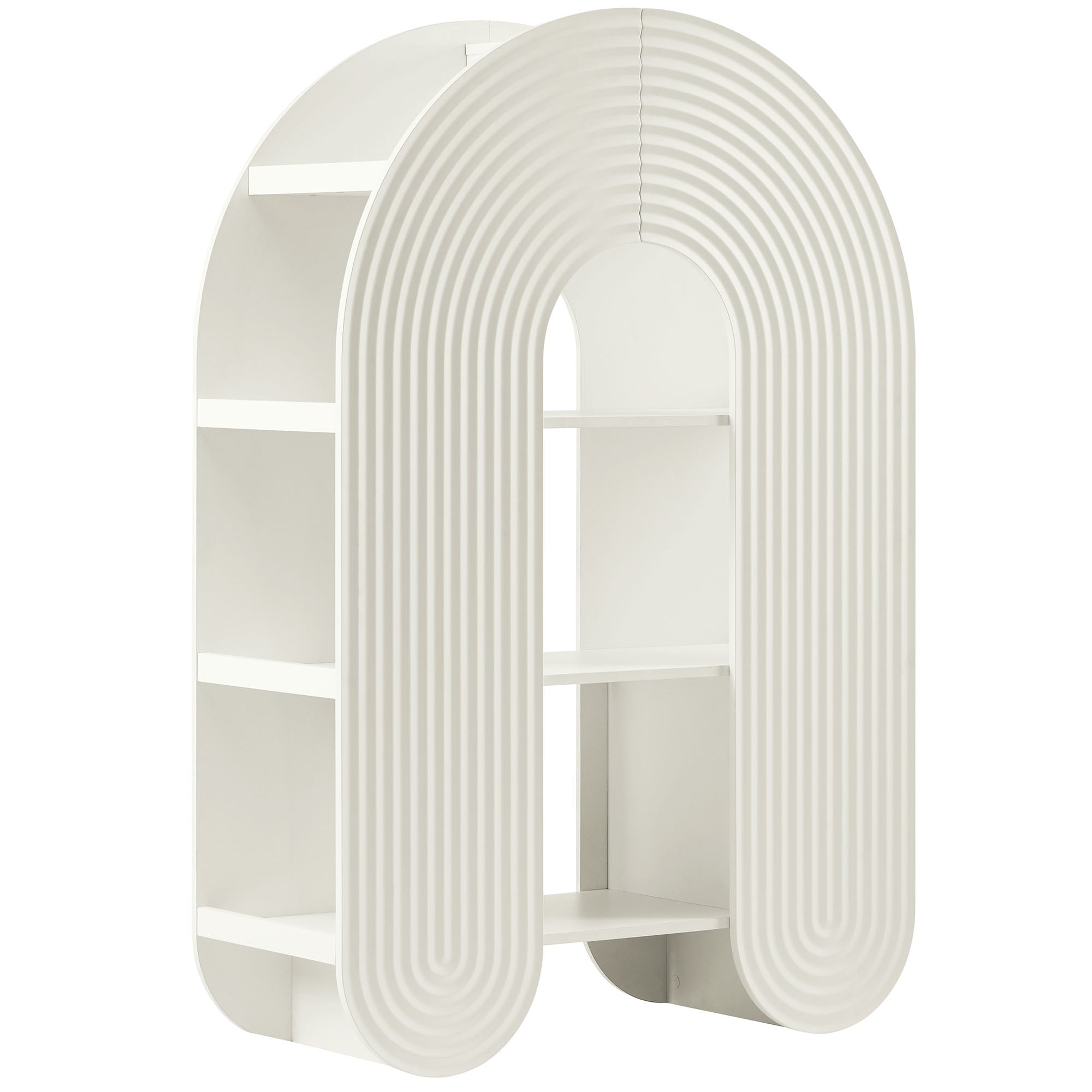 Daydream 58" Arched Bookshelf, White