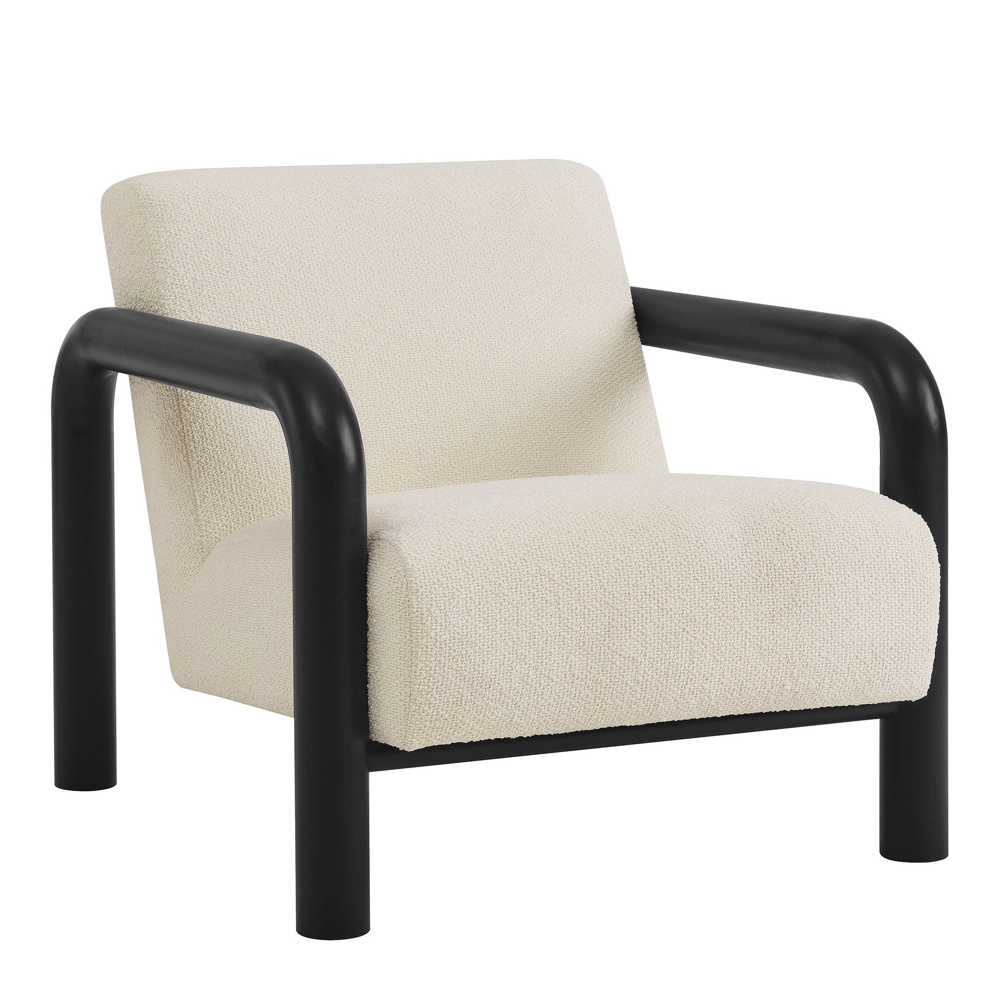 Sereno Boucle Accent Chair, Cream Black