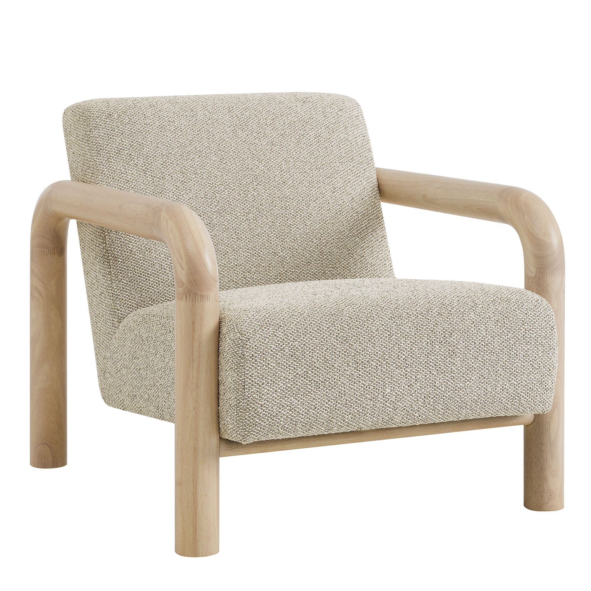 Sereno Boucle Accent Chair, Marble Oak