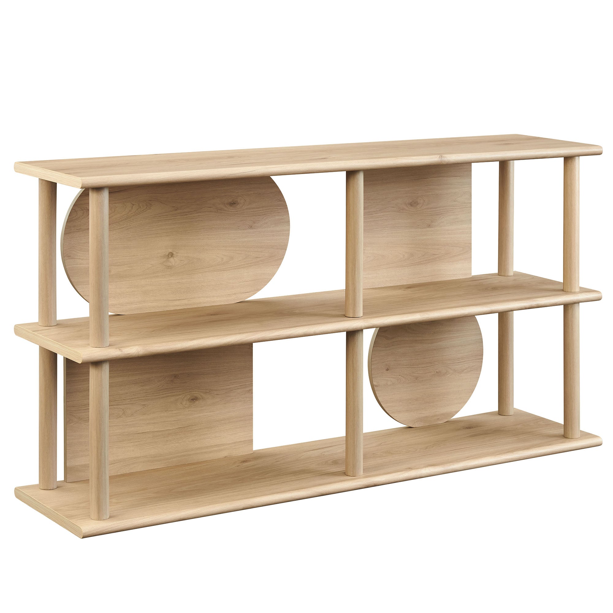 Zadie 55 Inch Console Table, Light Oak