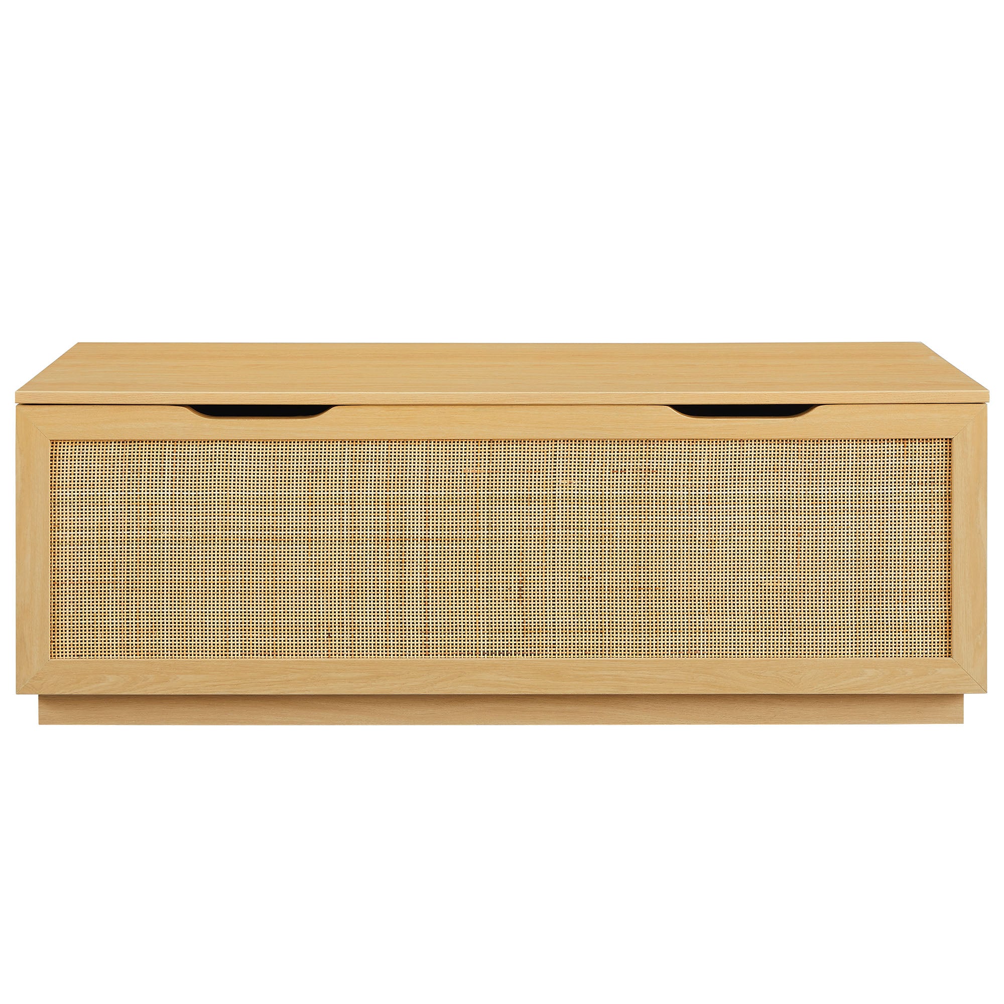 Soma 47" Rattan Storage Bench, Oak