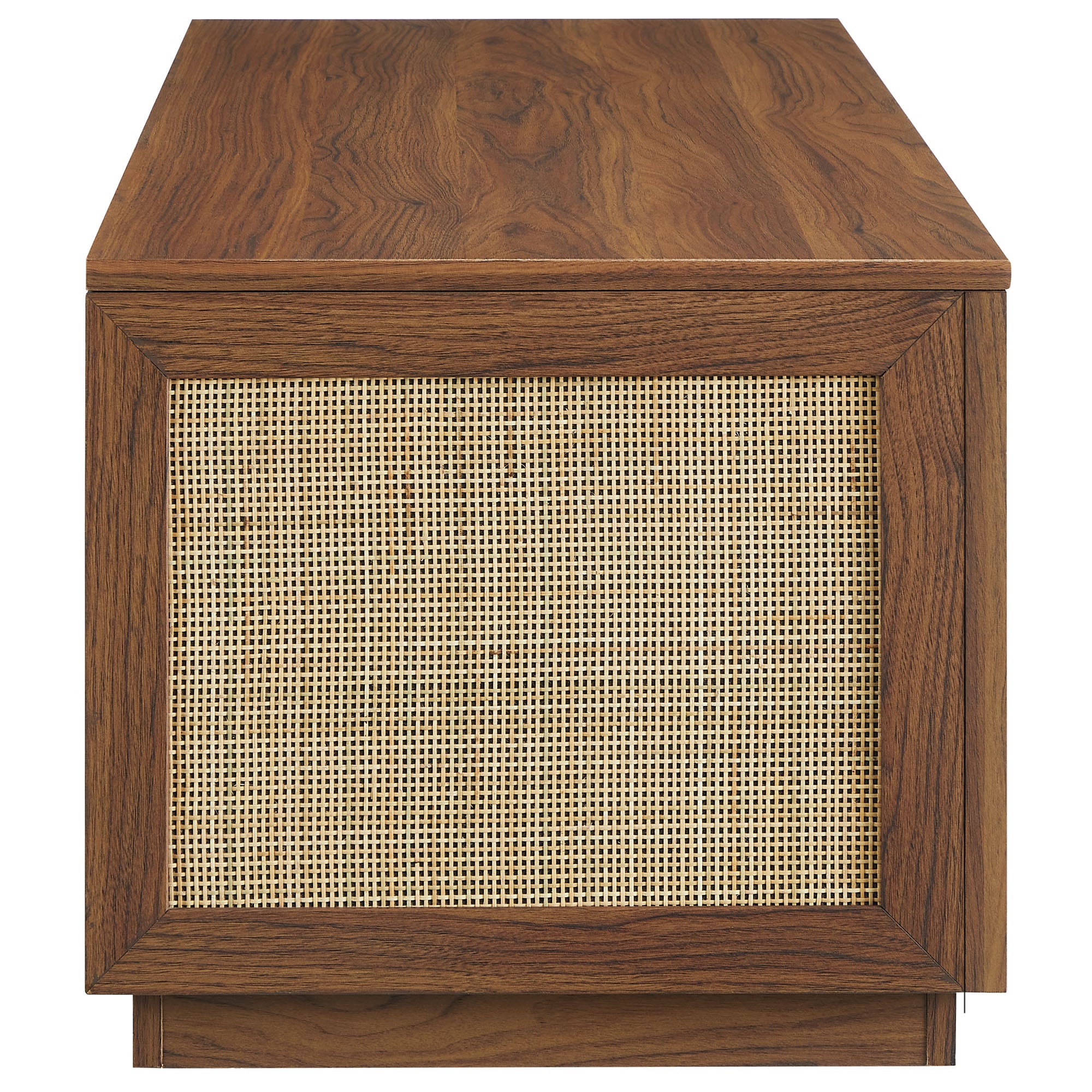 Soma 47" Rattan Storage Bench, Walnut
