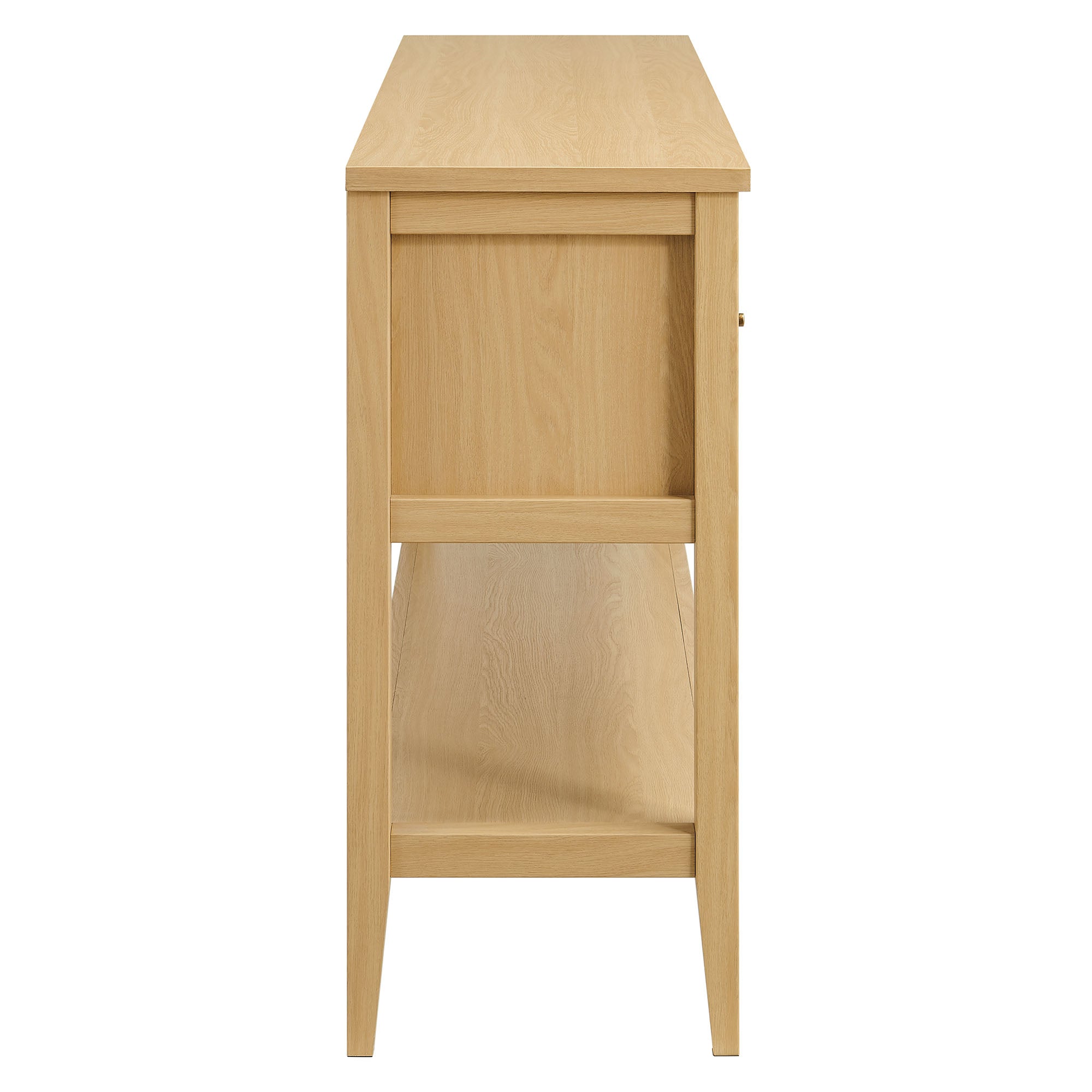 Soma 62 Inch Rattan Console Table, Oak